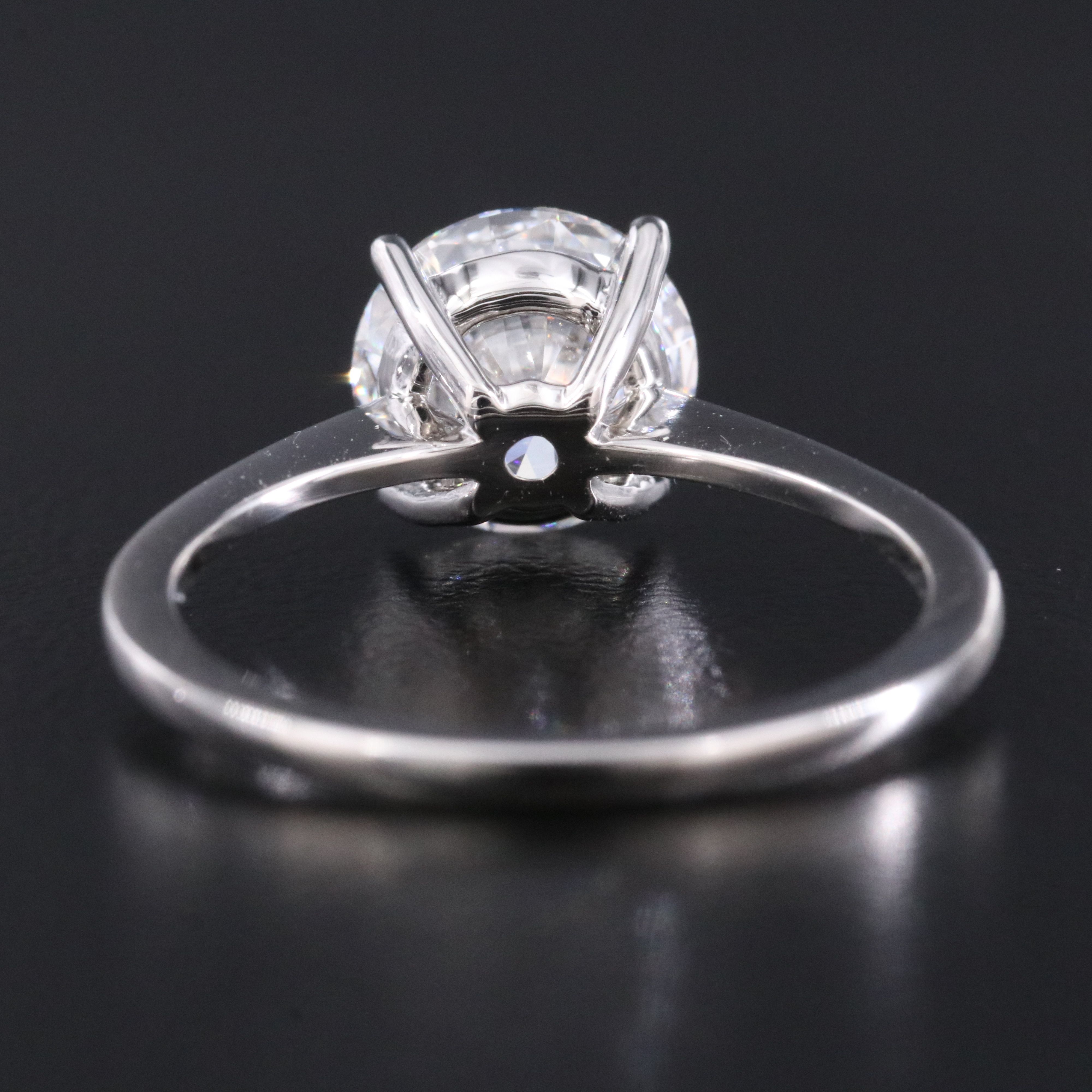 Platinum 2.08 CT Lab Grown Diamond Solitaire Ring with IGI Report