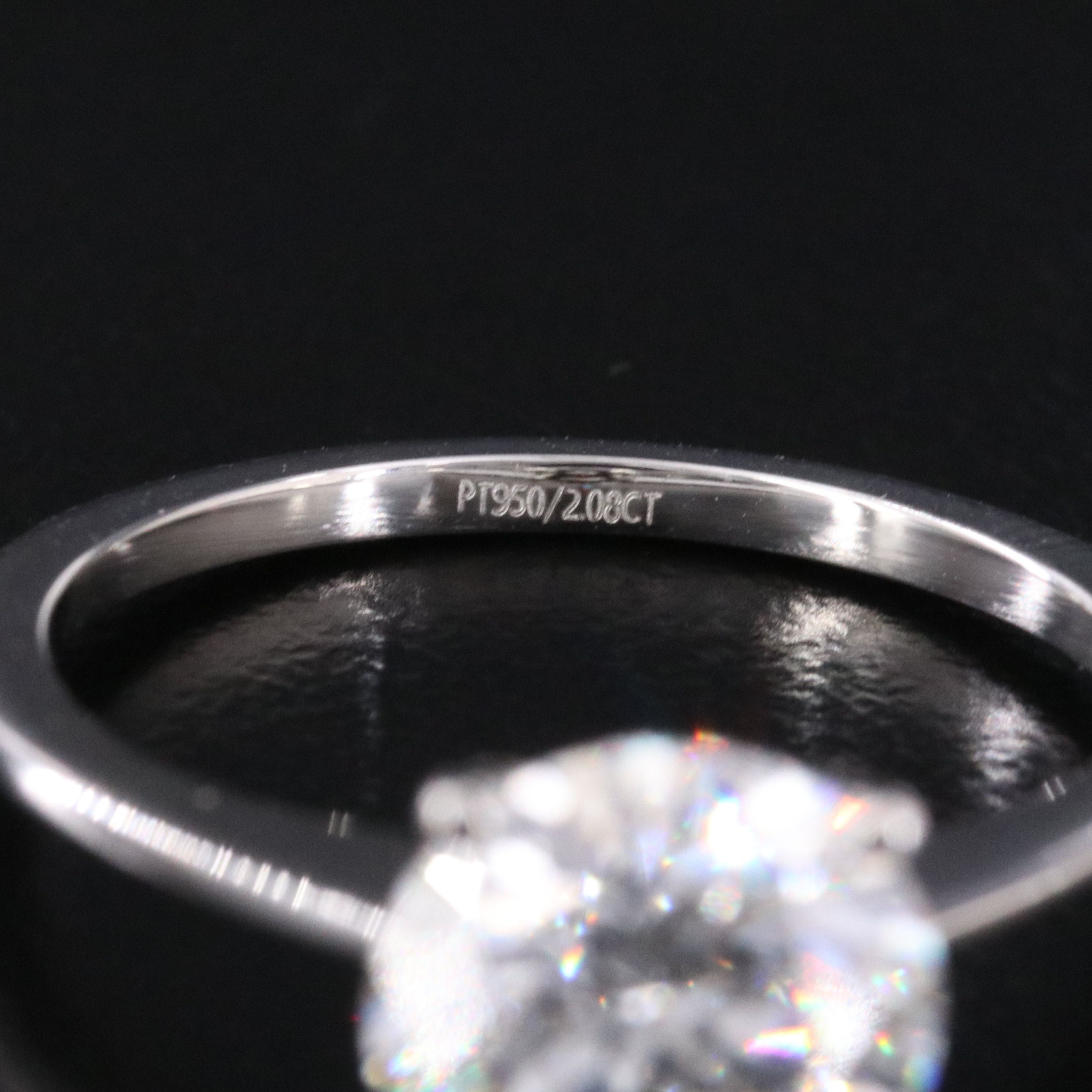 Platinum 2.08 CT Lab Grown Diamond Solitaire Ring with IGI Report