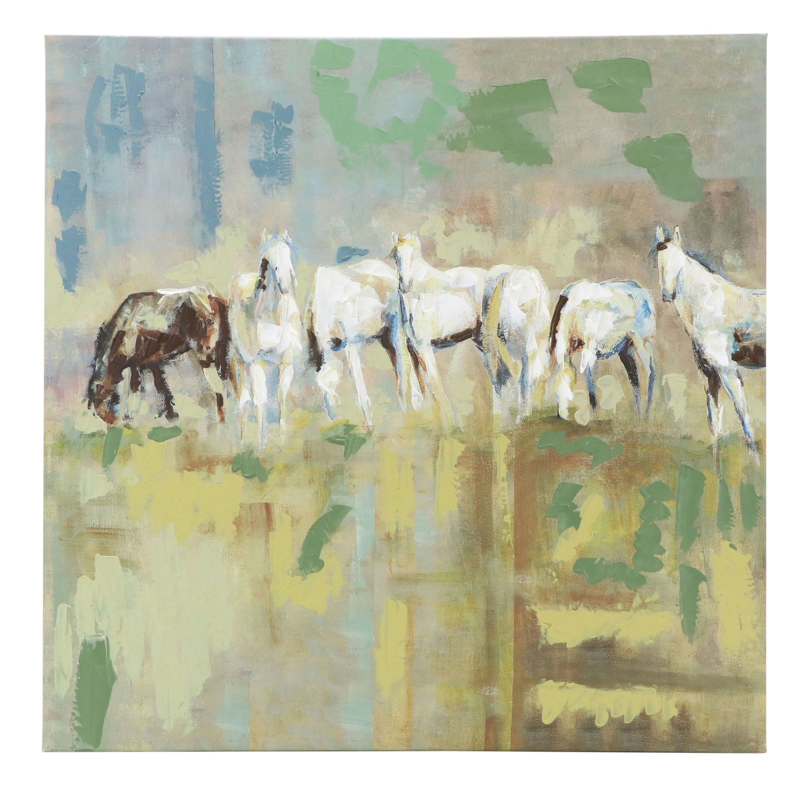 Embellished Giclée After Frances Marino "The Horizon Line" and More, 21st C.