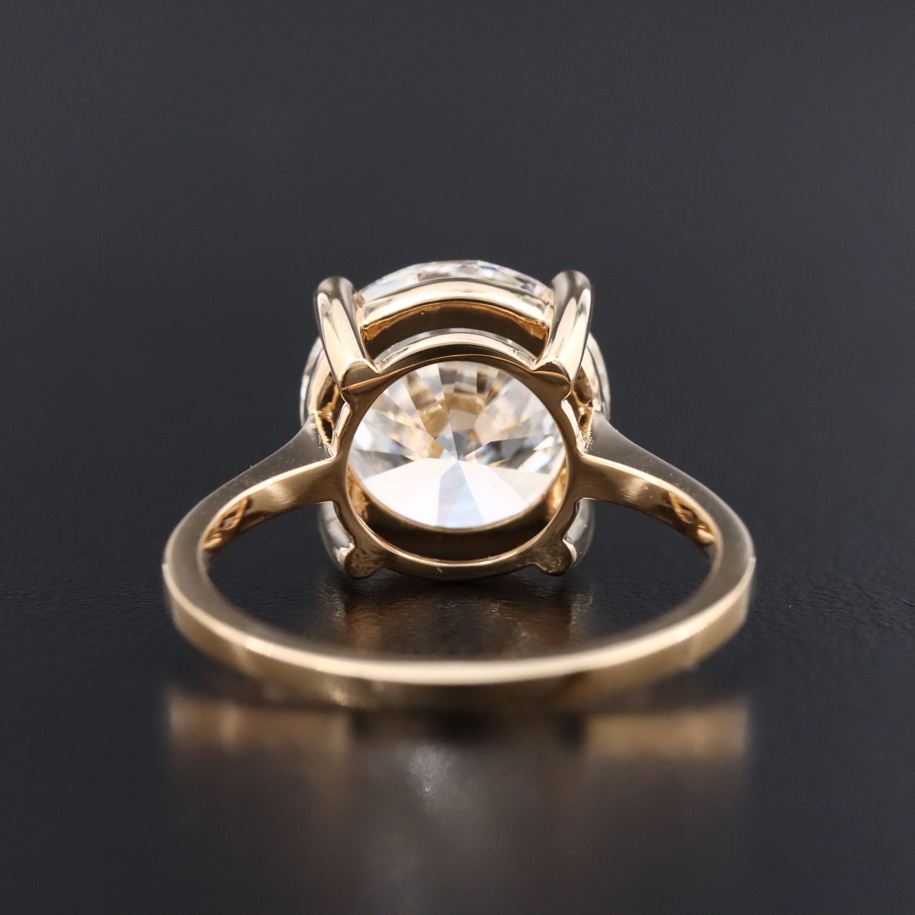 18K 4.58 CT Lab Grown Diamond Solitiare Ring with IGI Report