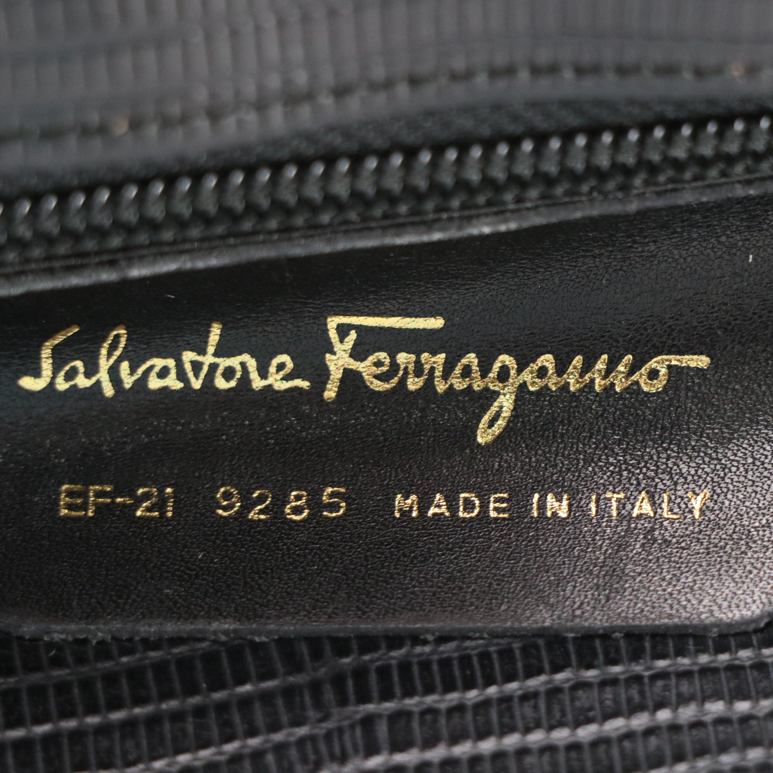 Salvatore Ferragamo Lizard Embossed Leather Flap-Front Bag with Chain Strap