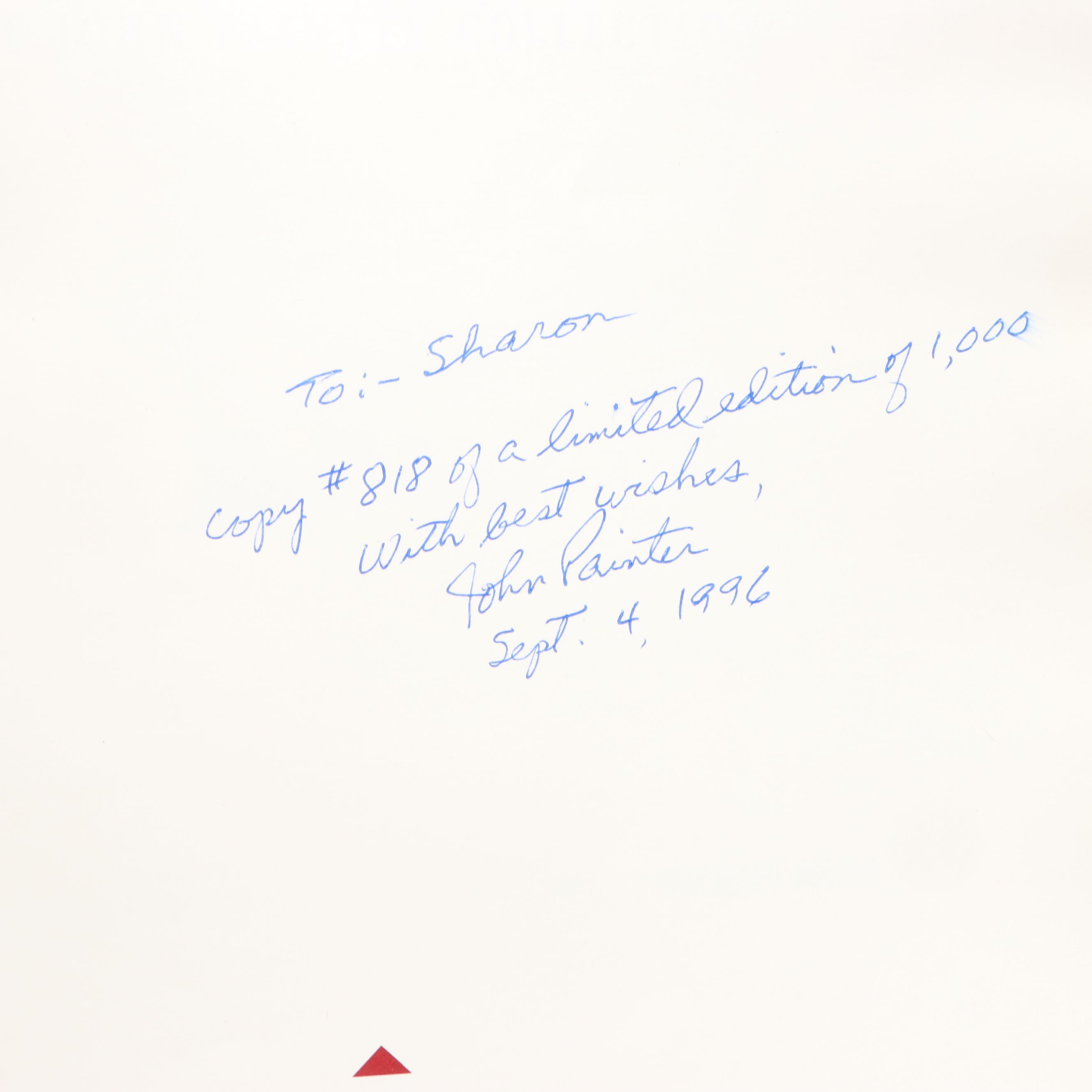 Signed First Edition "American Indian Artifacts" by John W. Painter, 1996