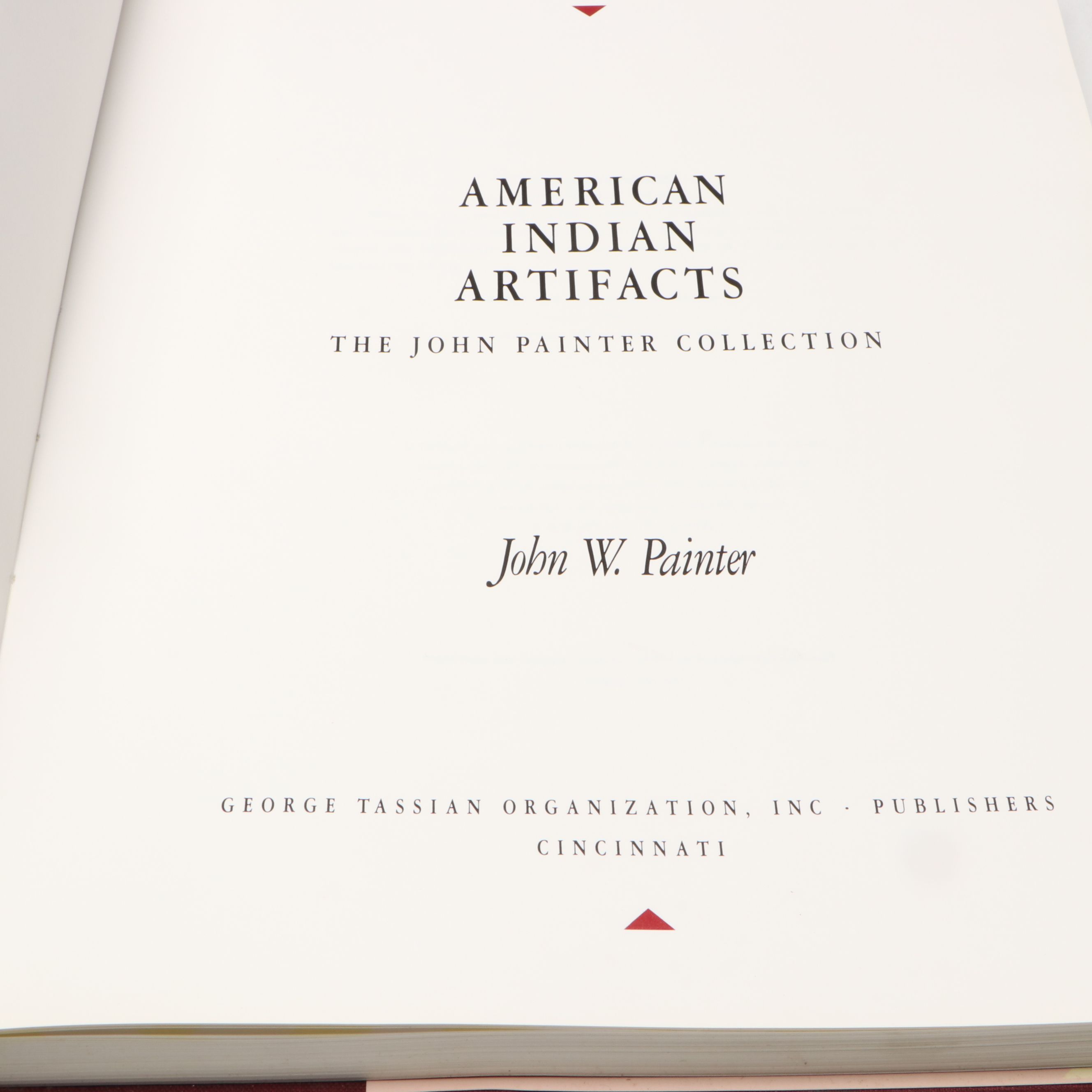 Signed First Edition "American Indian Artifacts" by John W. Painter, 1996