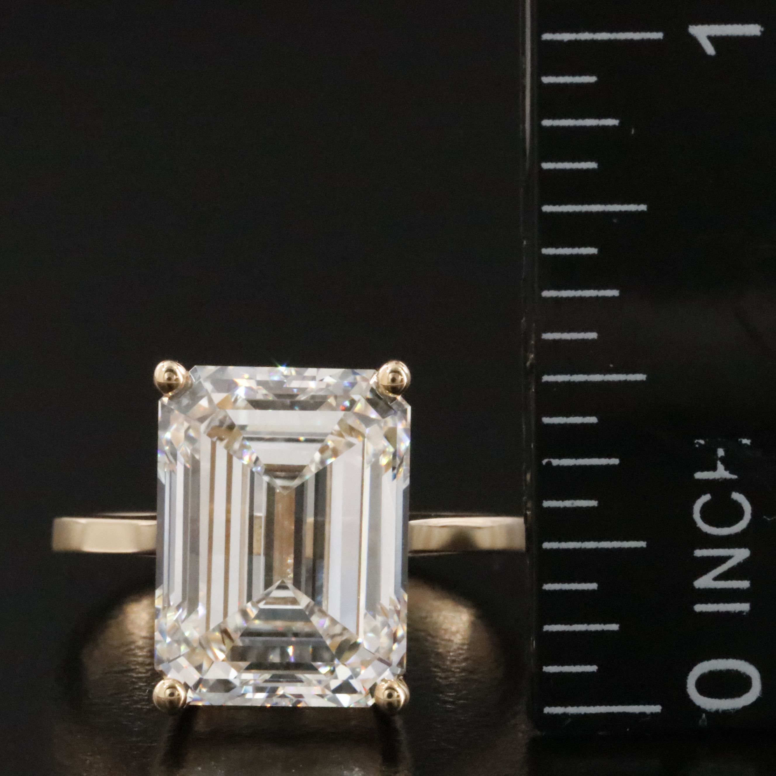 18K 7.49 CT Lab Grown Diamond Solitaire Ring with IGI Report