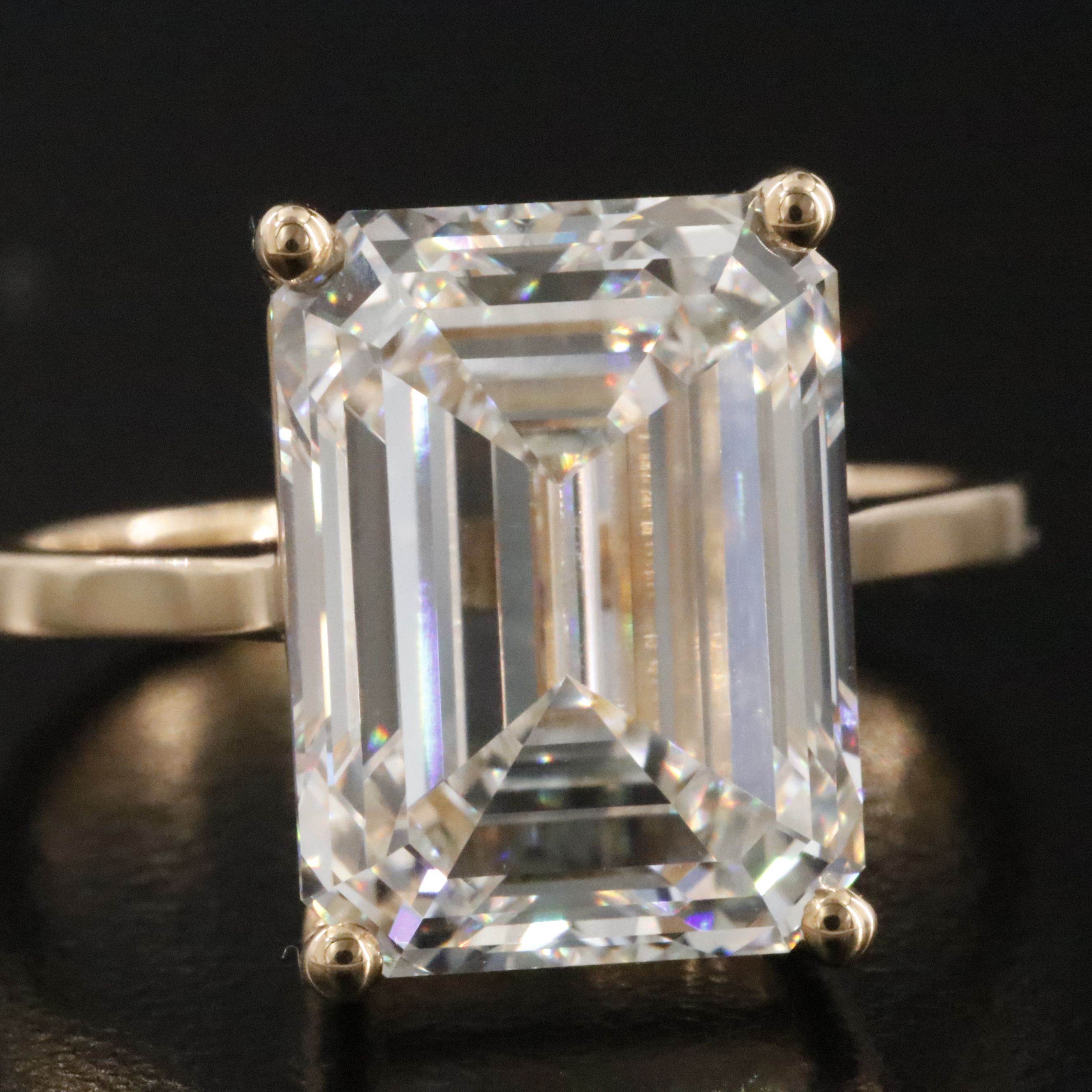 18K 7.49 CT Lab Grown Diamond Solitaire Ring with IGI Report