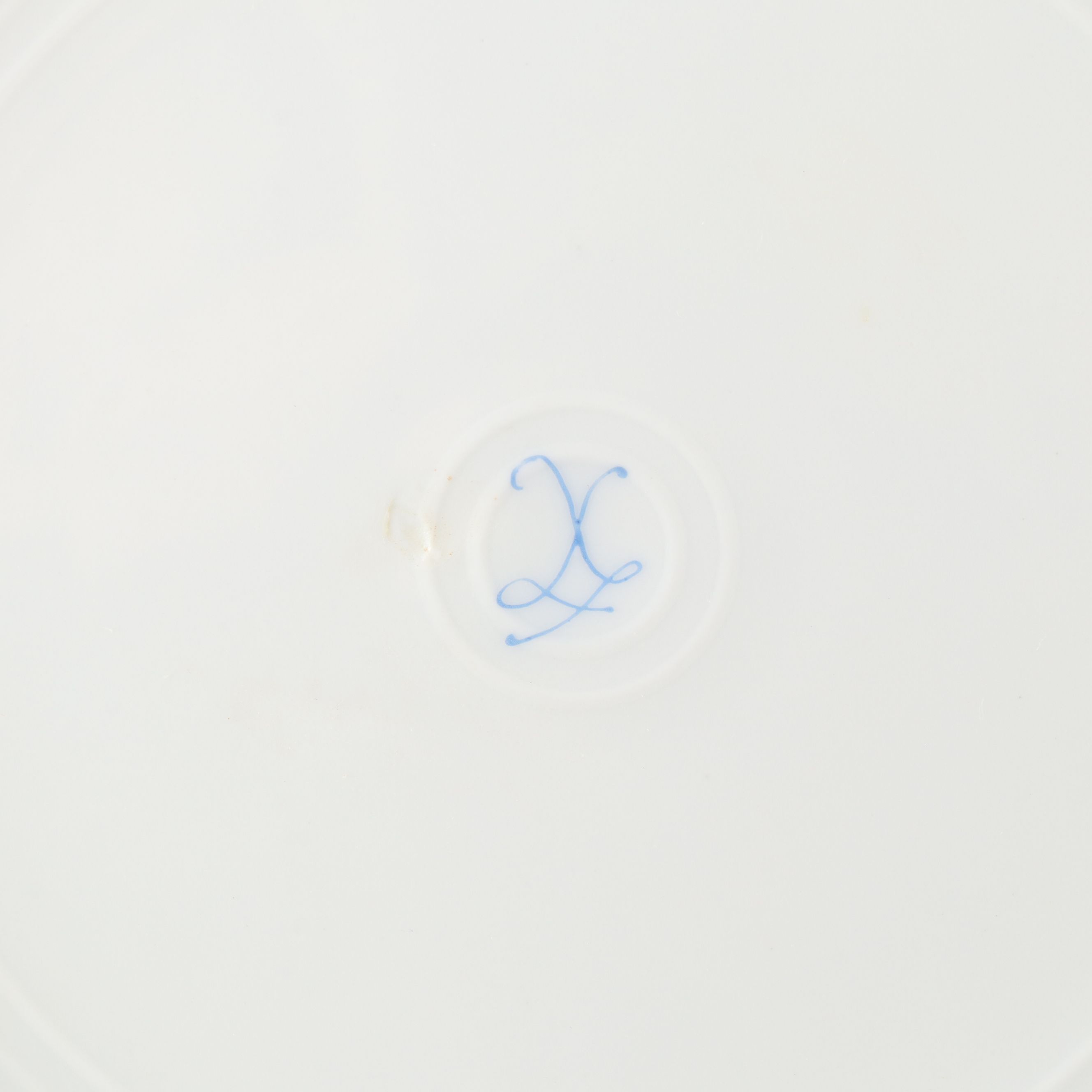 Sèvres Style Porcelain Floral Swag Pattern Plates, Late 19th Century