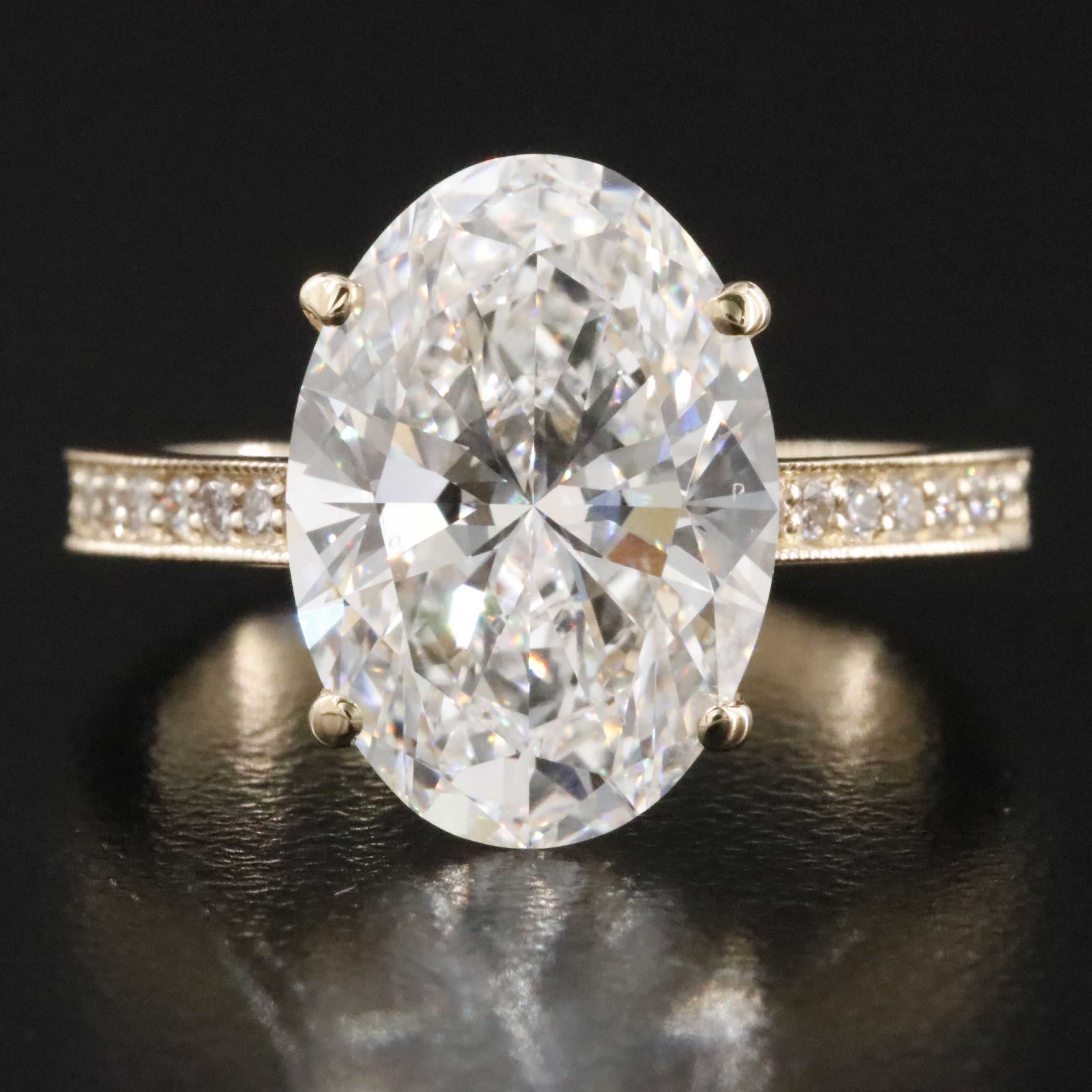 14K 5.26 CTW Lab Grown Diamond Ring with IGI Report