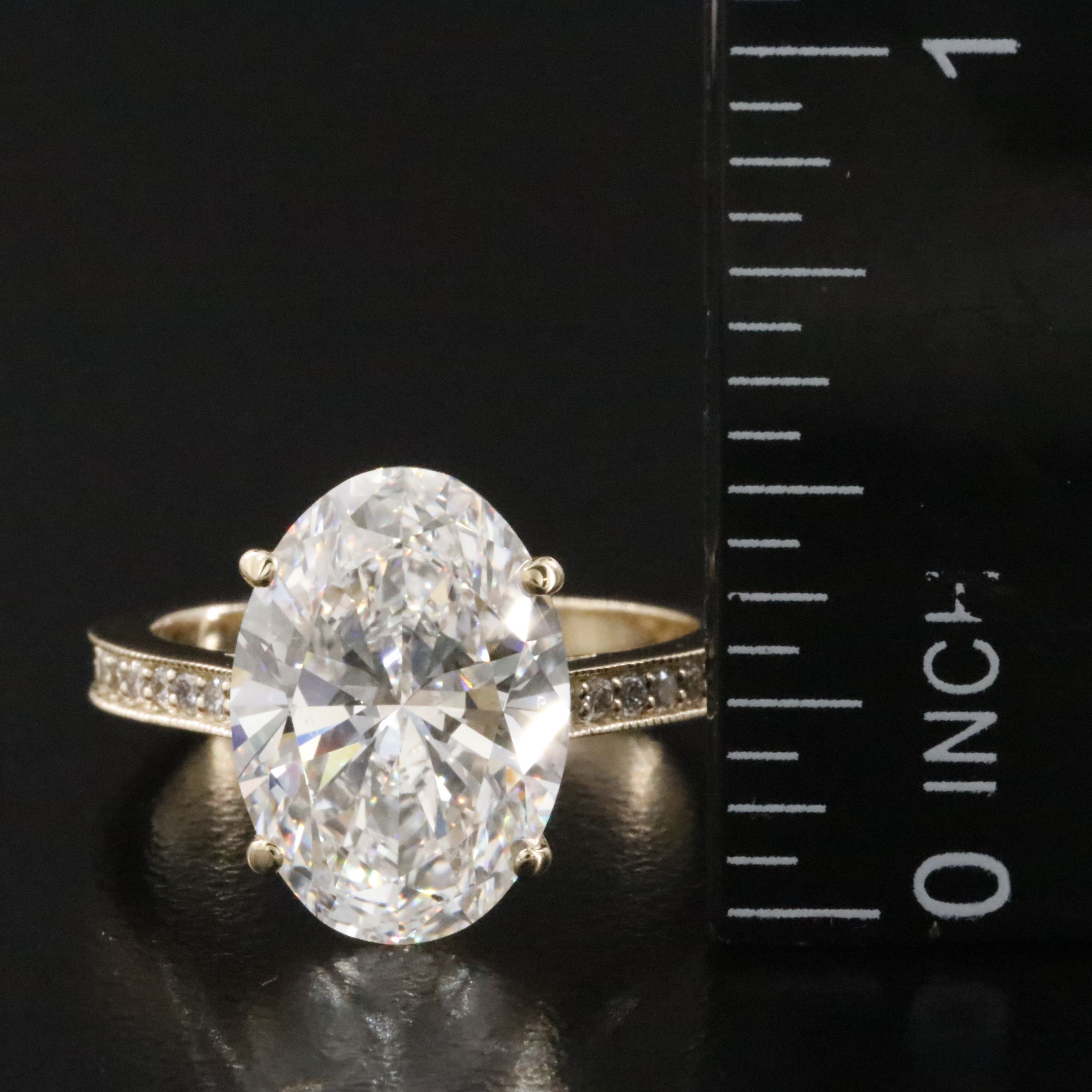 14K 5.26 CTW Lab Grown Diamond Ring with IGI Report