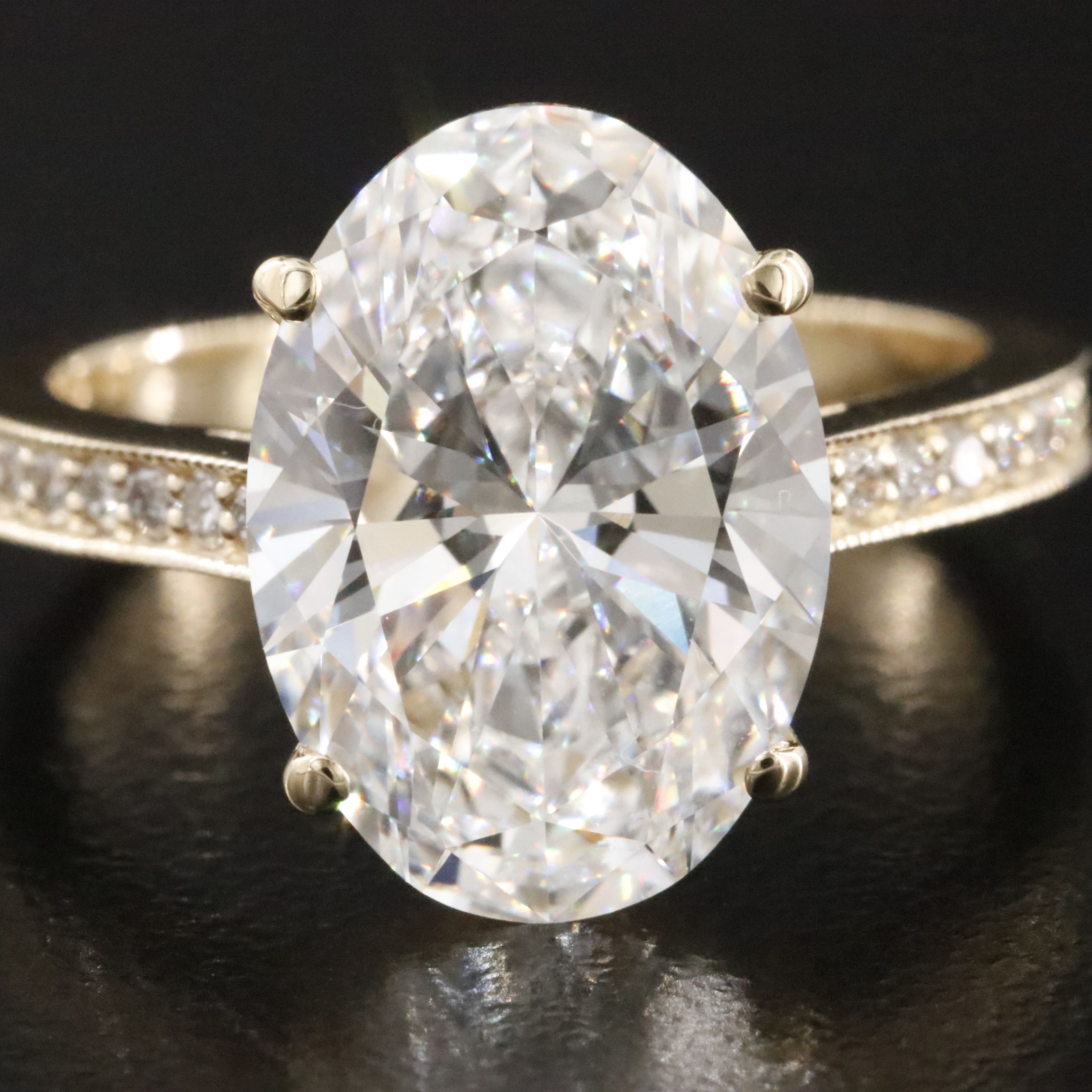 14K 5.26 CTW Lab Grown Diamond Ring with IGI Report