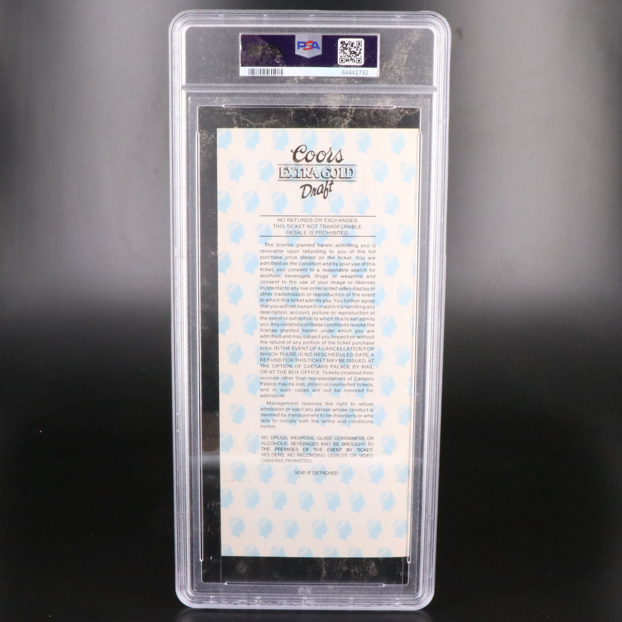 1988 Donny Lalonde vs. Sugar Ray Leonard Boxing Full Ticket Graded PSA 7