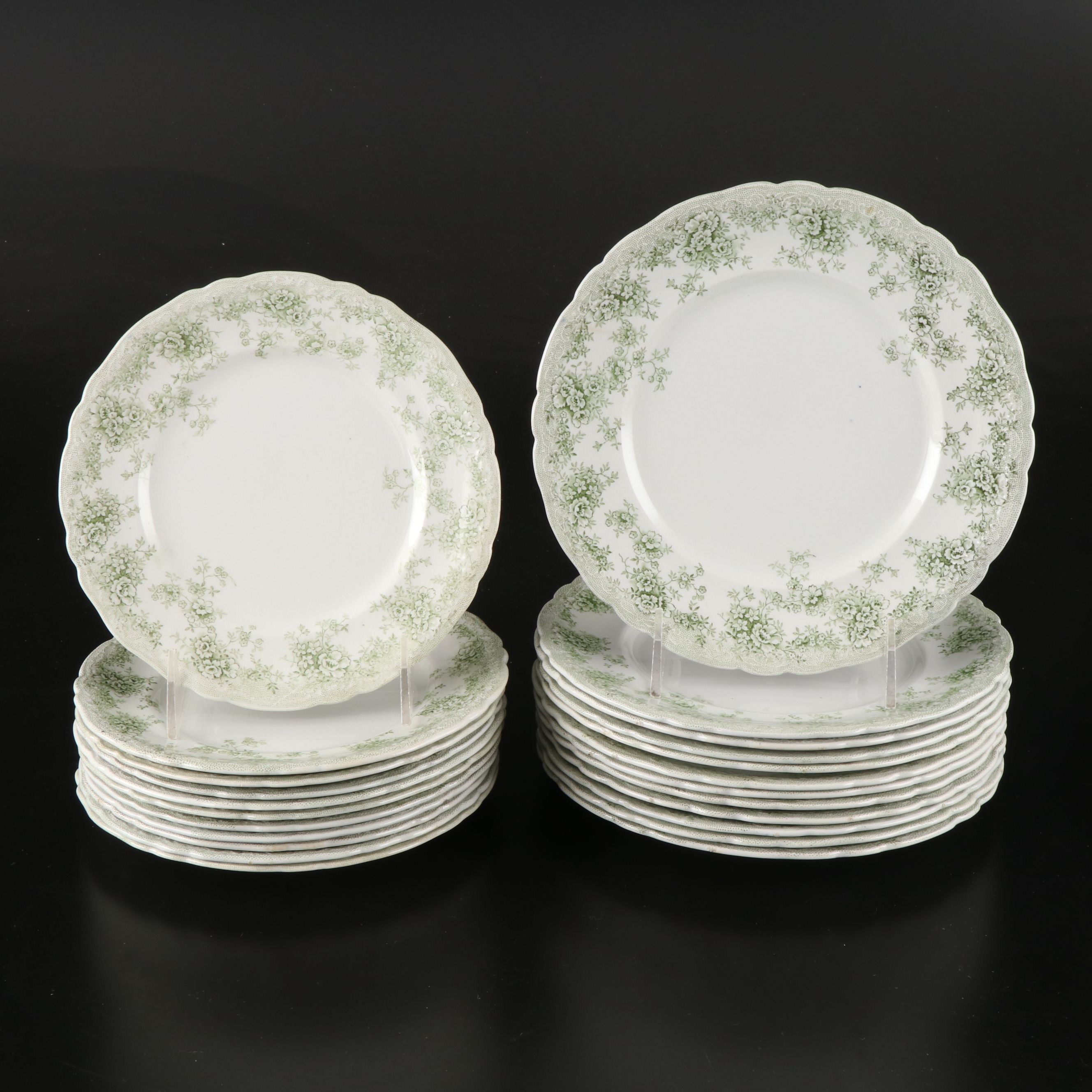 J.H. Weatherby & Sons "Sylvan" Dinnerware with Waterford Serving Utensils