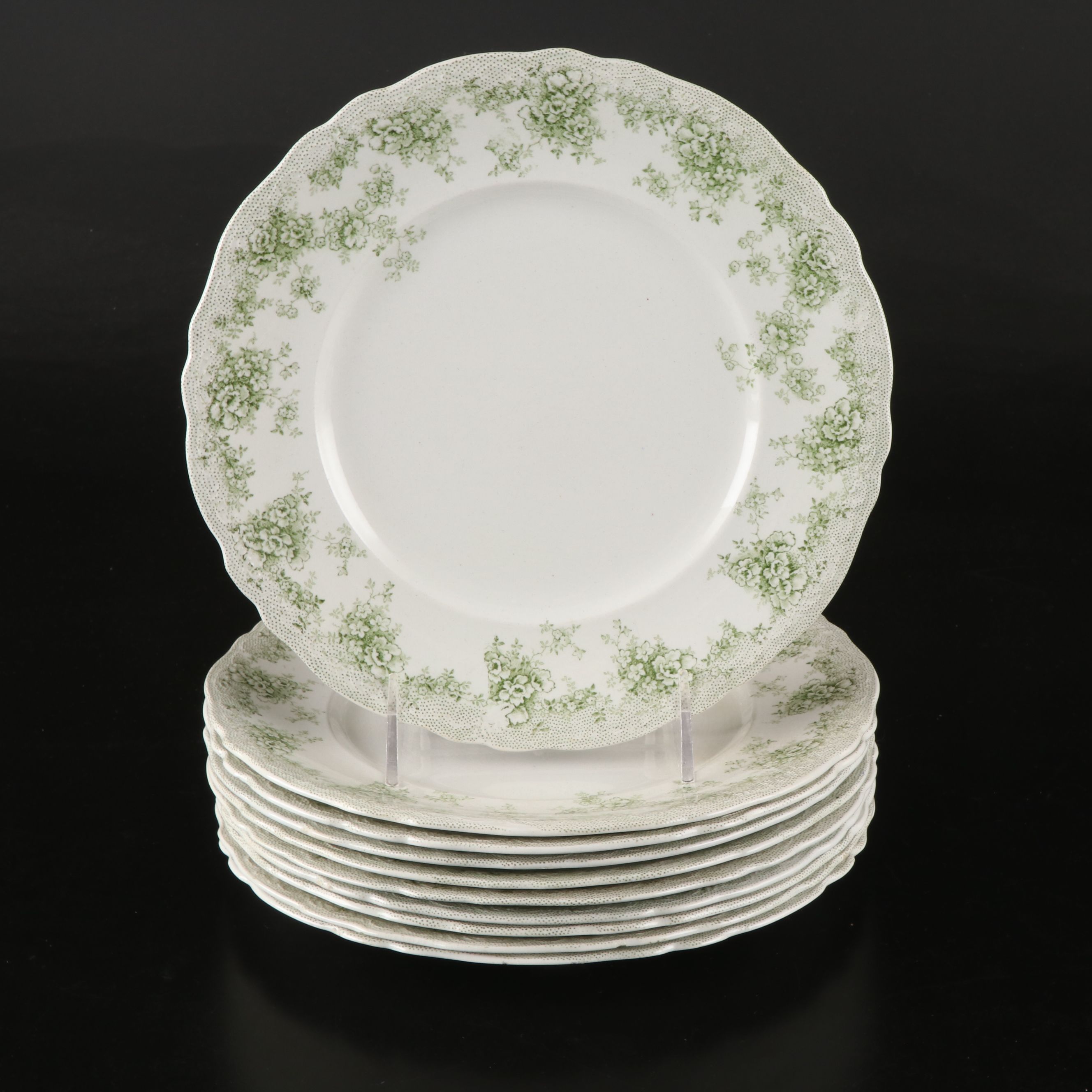 J.H. Weatherby & Sons "Sylvan" Dinnerware with Waterford Serving Utensils