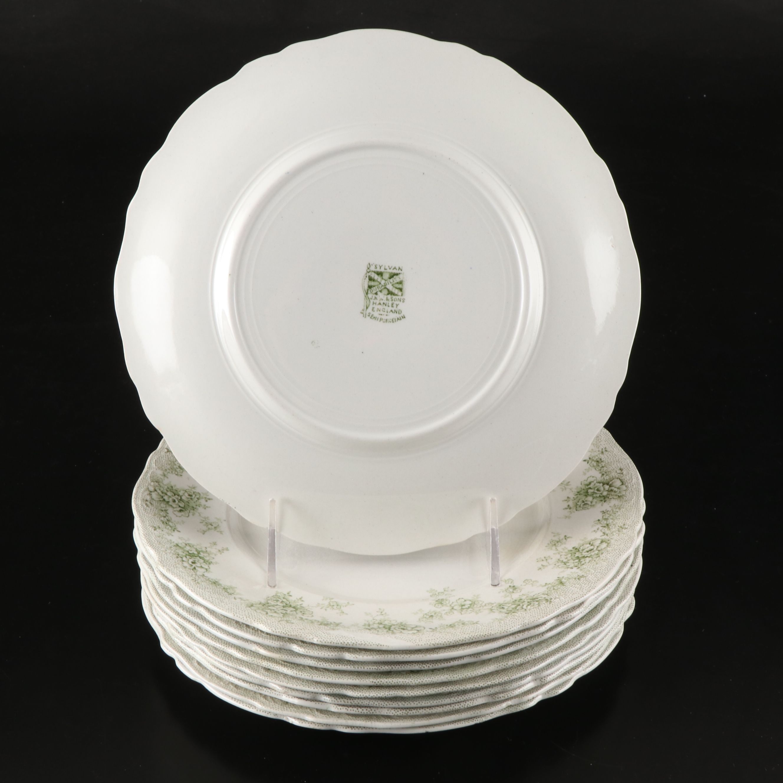 J.H. Weatherby & Sons "Sylvan" Dinnerware with Waterford Serving Utensils