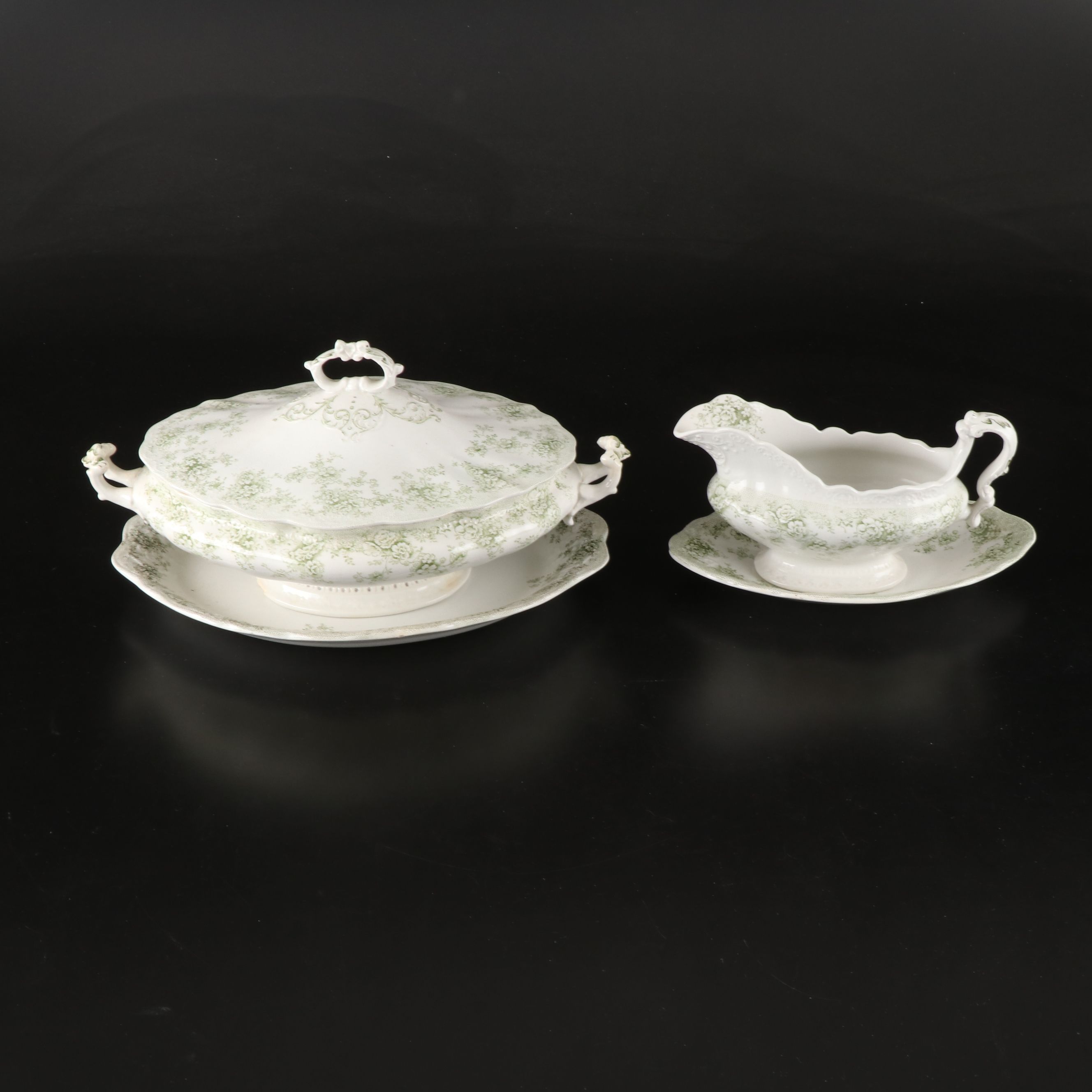 J.H. Weatherby & Sons "Sylvan" Dinnerware with Waterford Serving Utensils