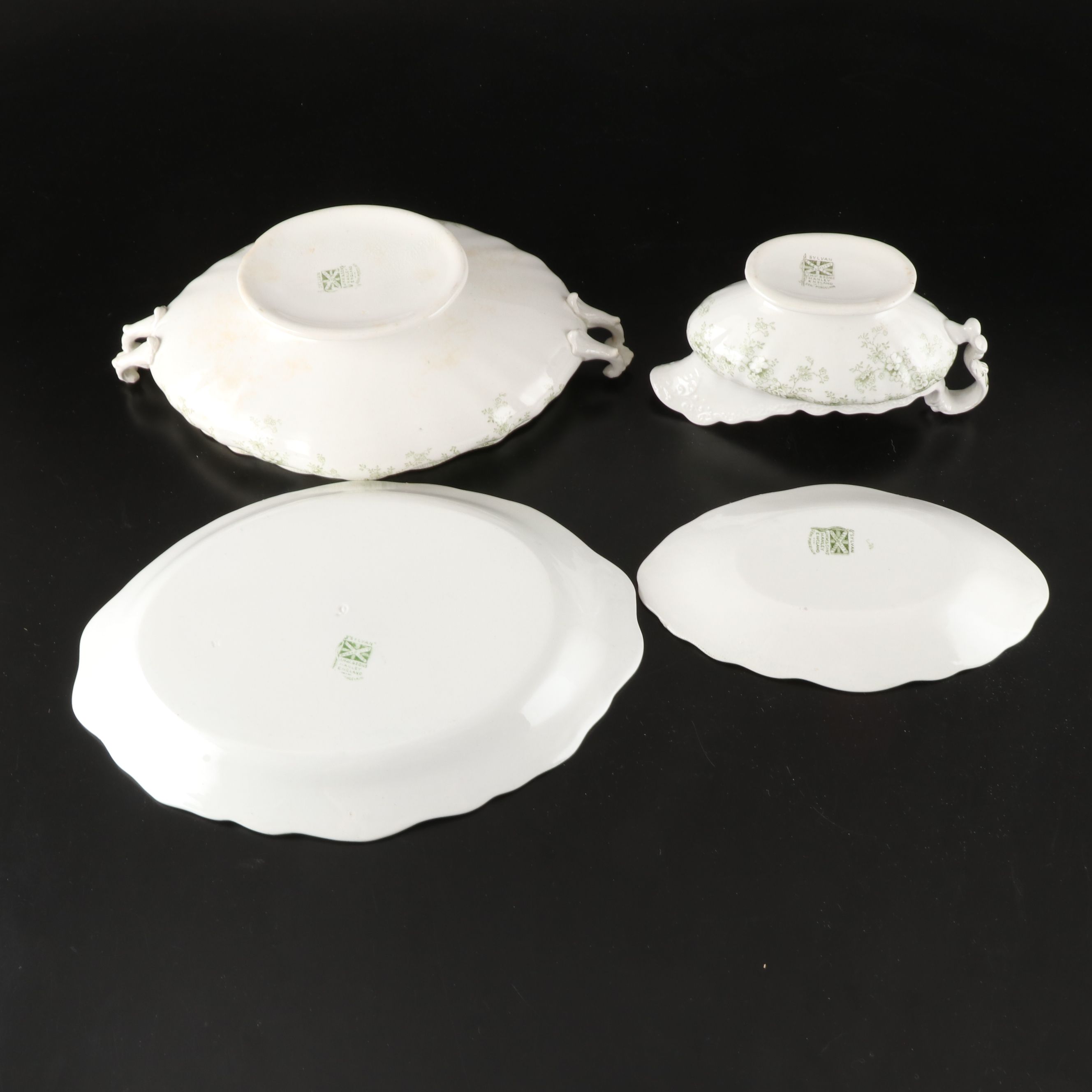 J.H. Weatherby & Sons "Sylvan" Dinnerware with Waterford Serving Utensils