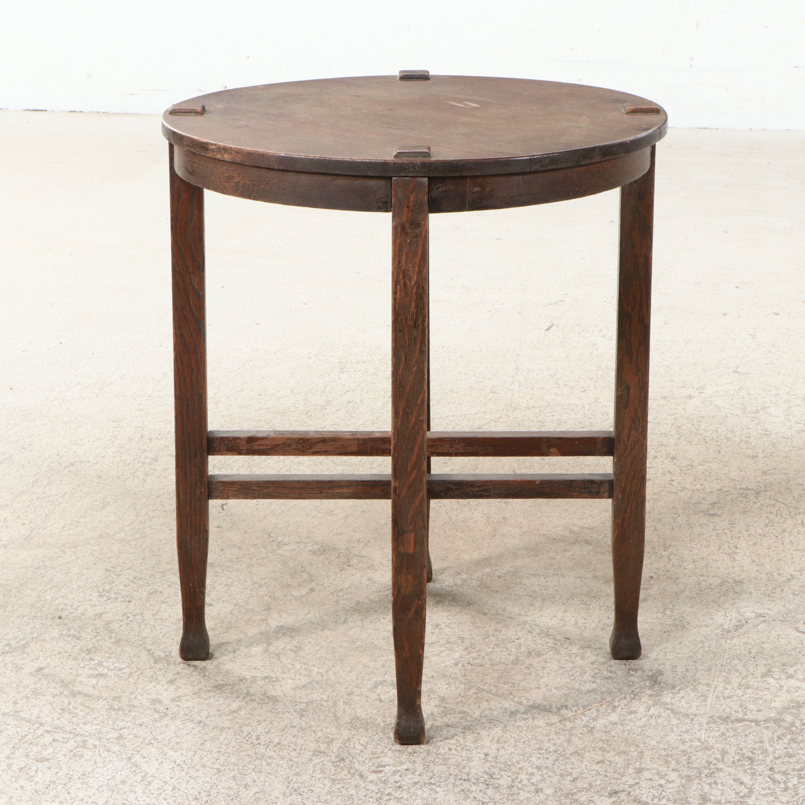 Miller Cabinet Co. Craftsman White Oak Tabouret, Early 20th Century