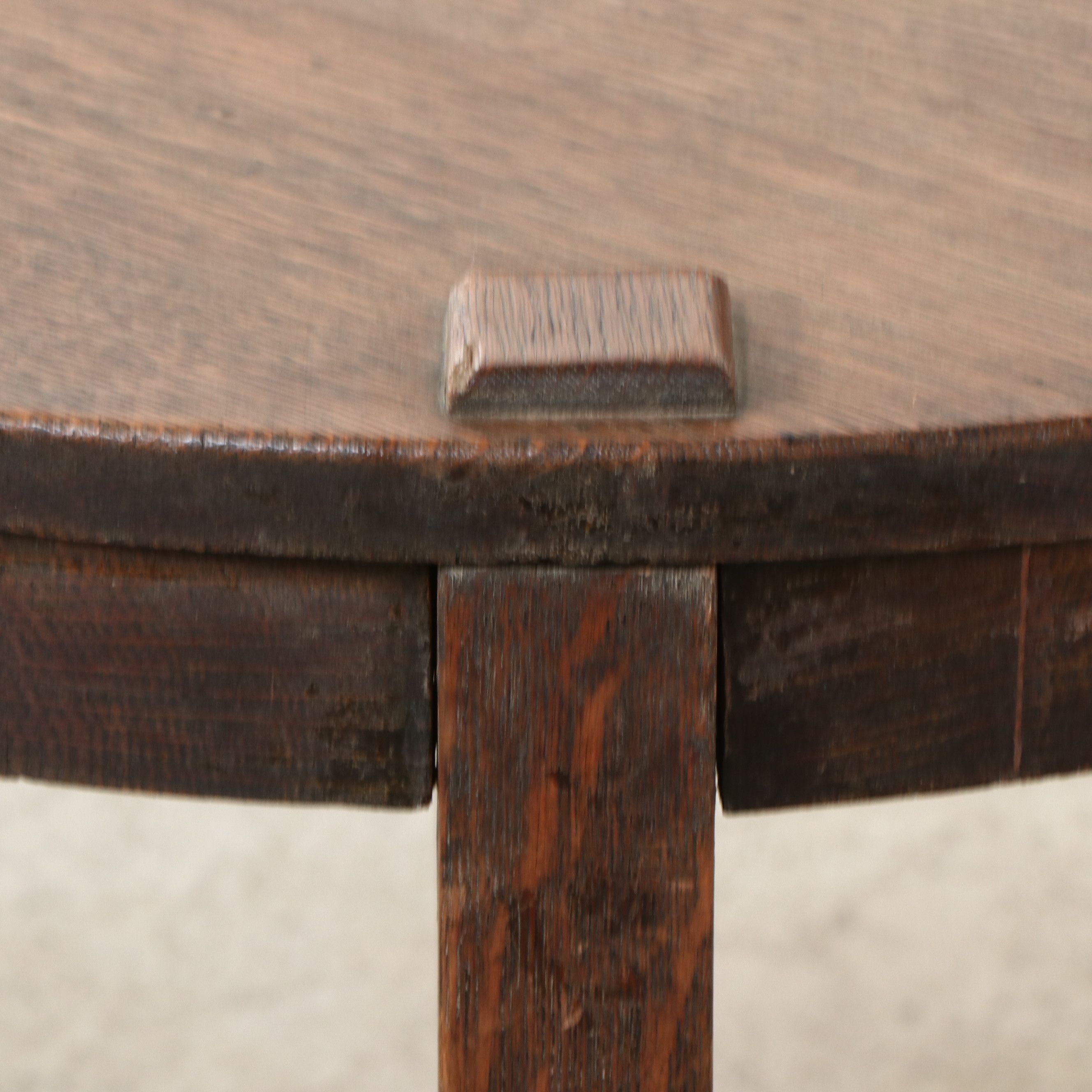 Miller Cabinet Co. Craftsman White Oak Tabouret, Early 20th Century