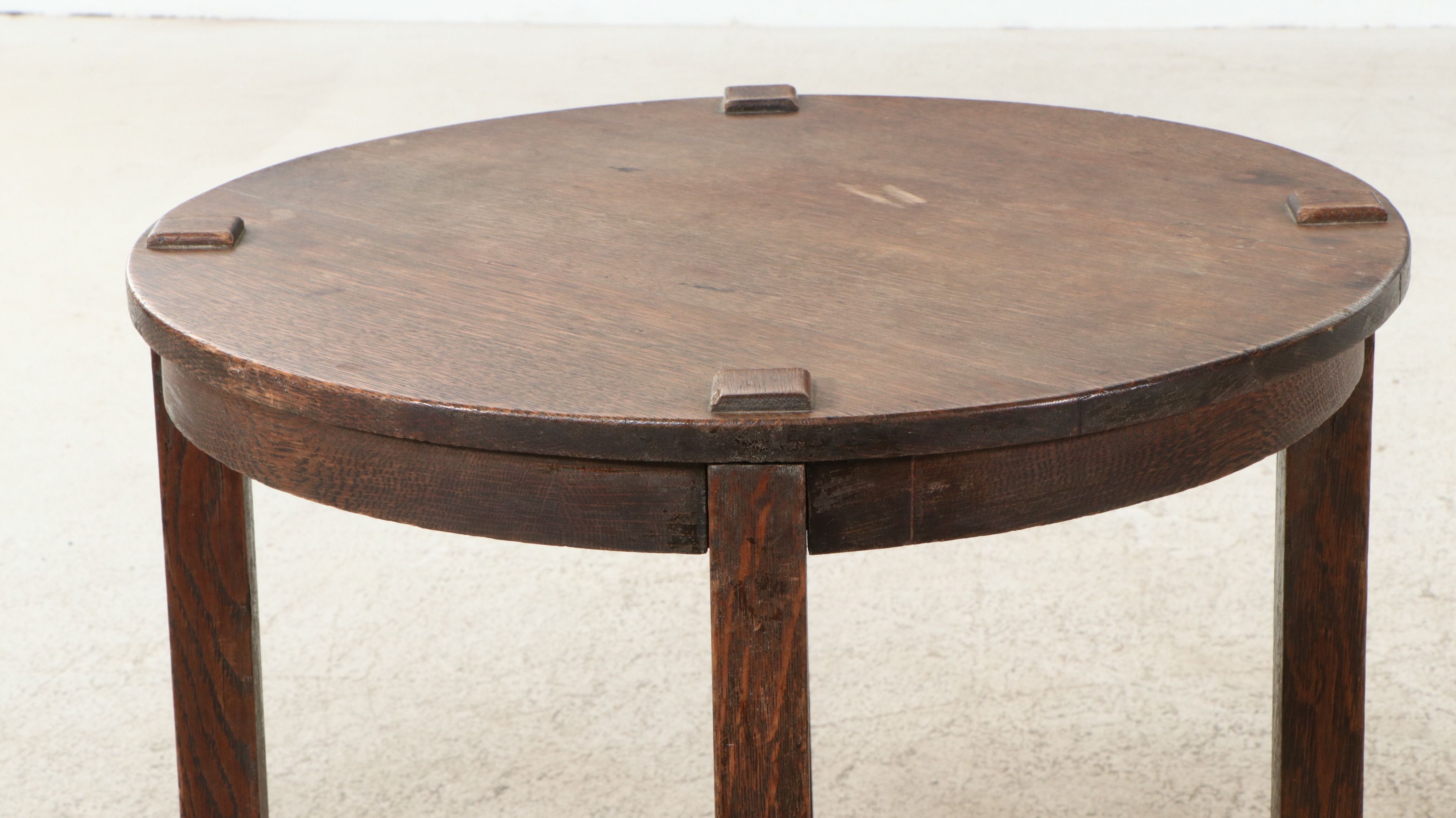 Miller Cabinet Co. Craftsman White Oak Tabouret, Early 20th Century