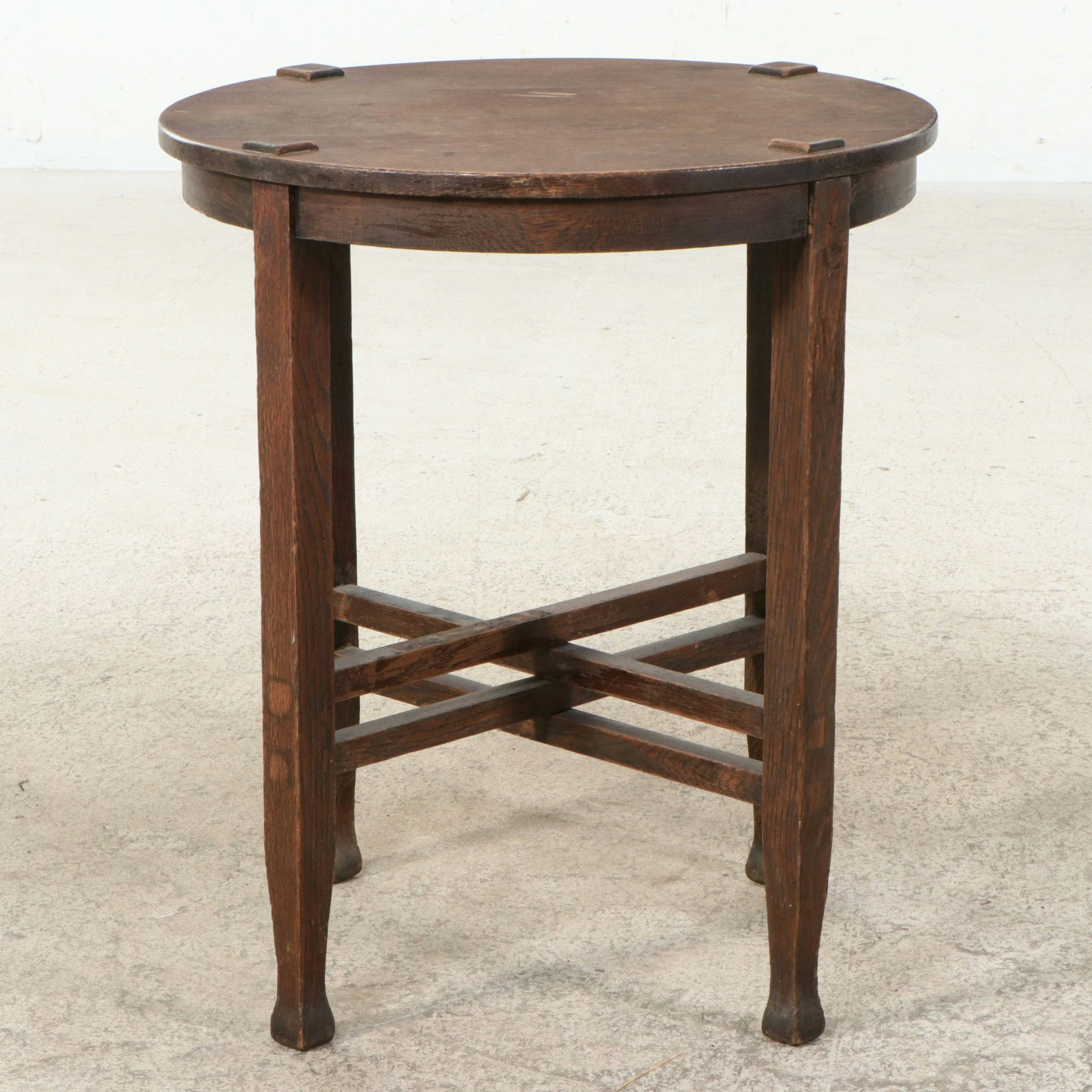 Miller Cabinet Co. Craftsman White Oak Tabouret, Early 20th Century
