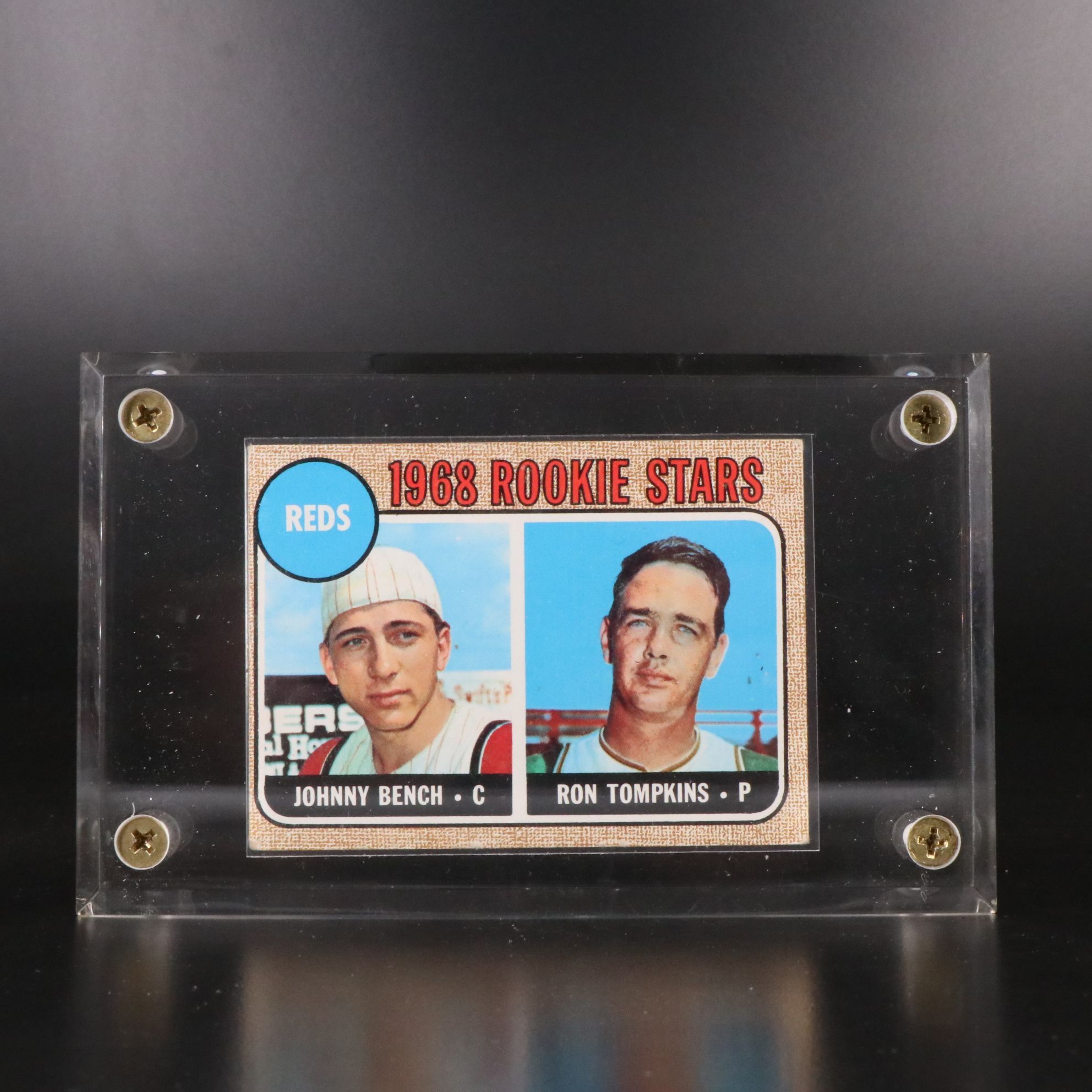 1968 Topps Johnny Bench Rookie Card with 1969 Topps Sporting News All-Star Card