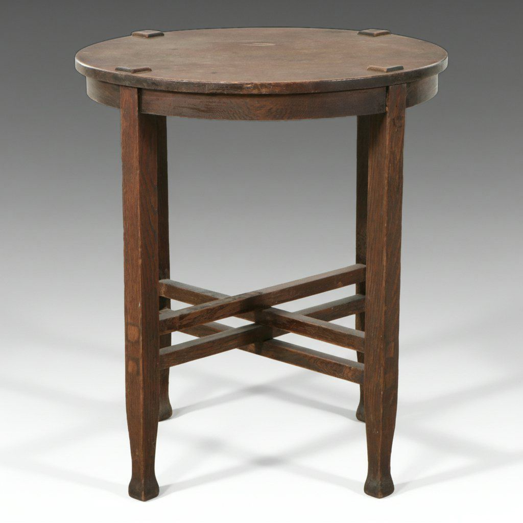 Miller Cabinet Co. Craftsman White Oak Tabouret, Early 20th Century