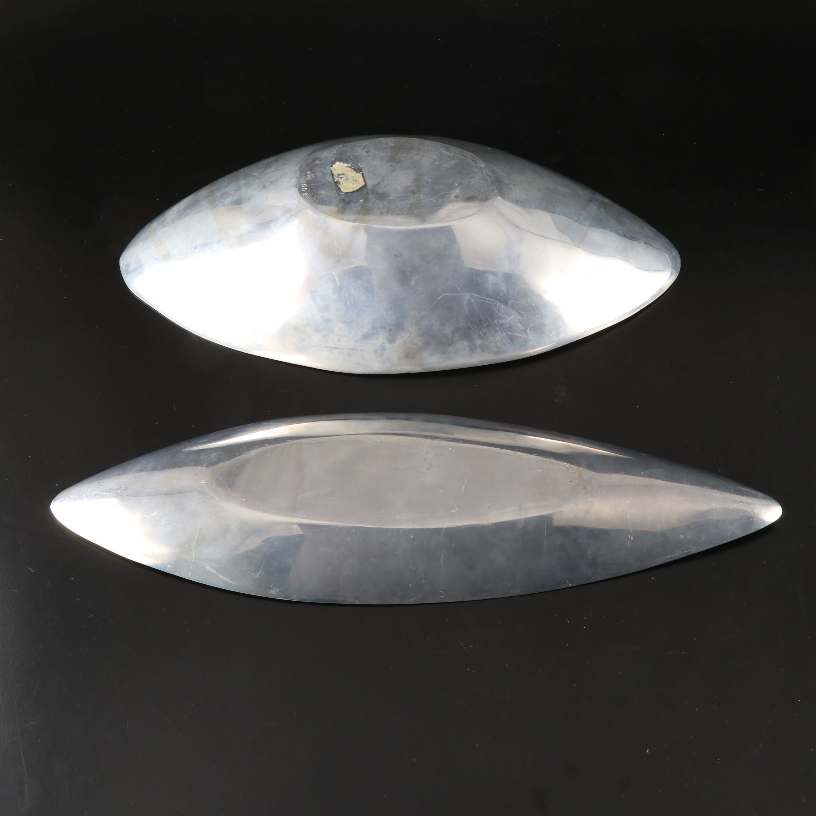 Voss Danish Mid Century Modern Divided Tray with Nambé Metal Bowls