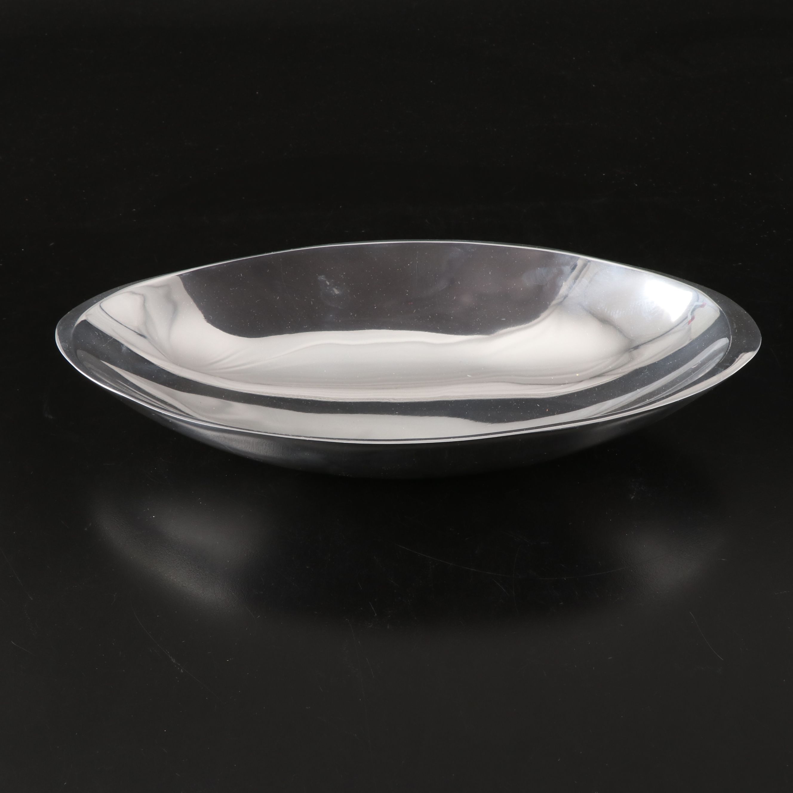 Voss Danish Mid Century Modern Divided Tray with Nambé Metal Bowls