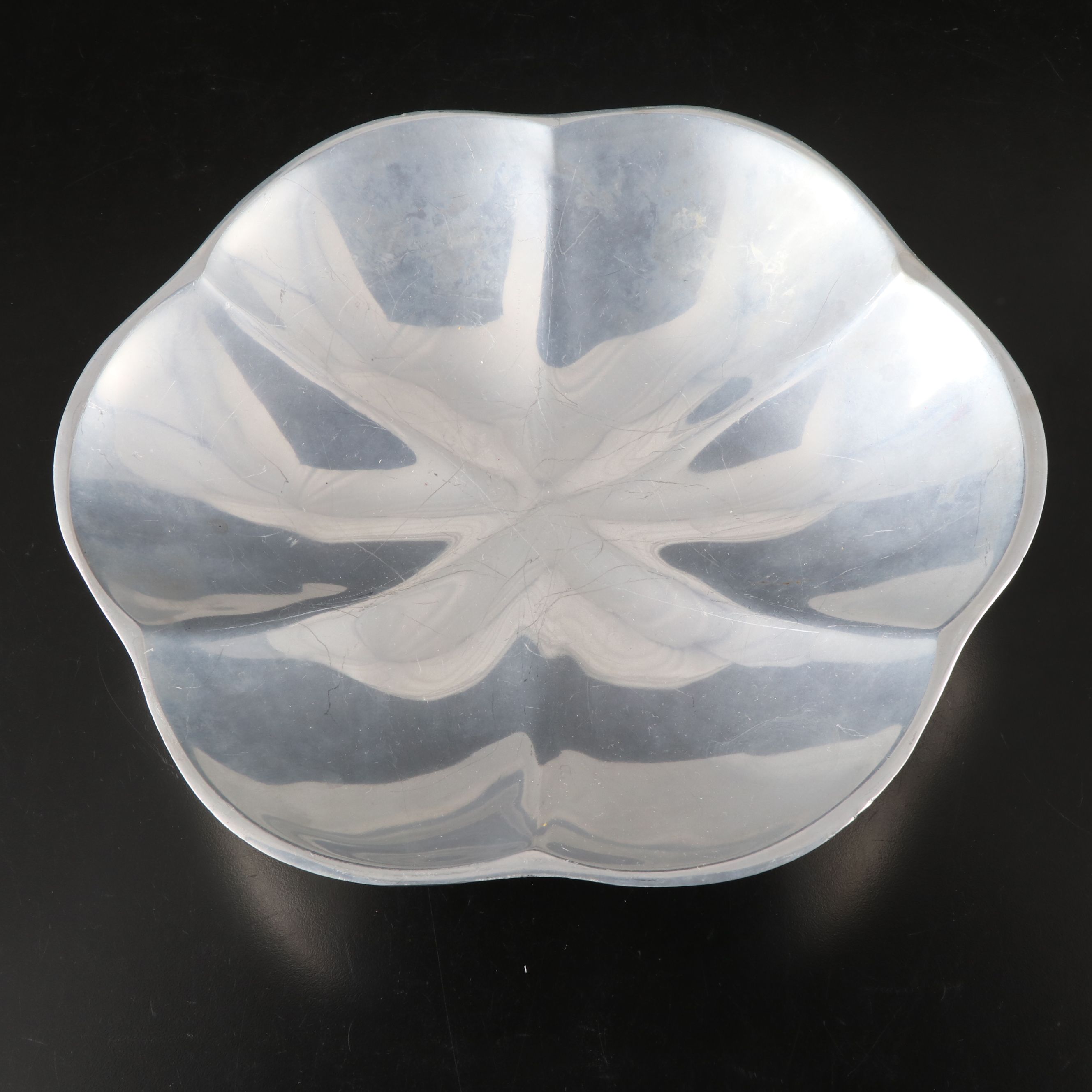 Voss Danish Mid Century Modern Divided Tray with Nambé Metal Bowls