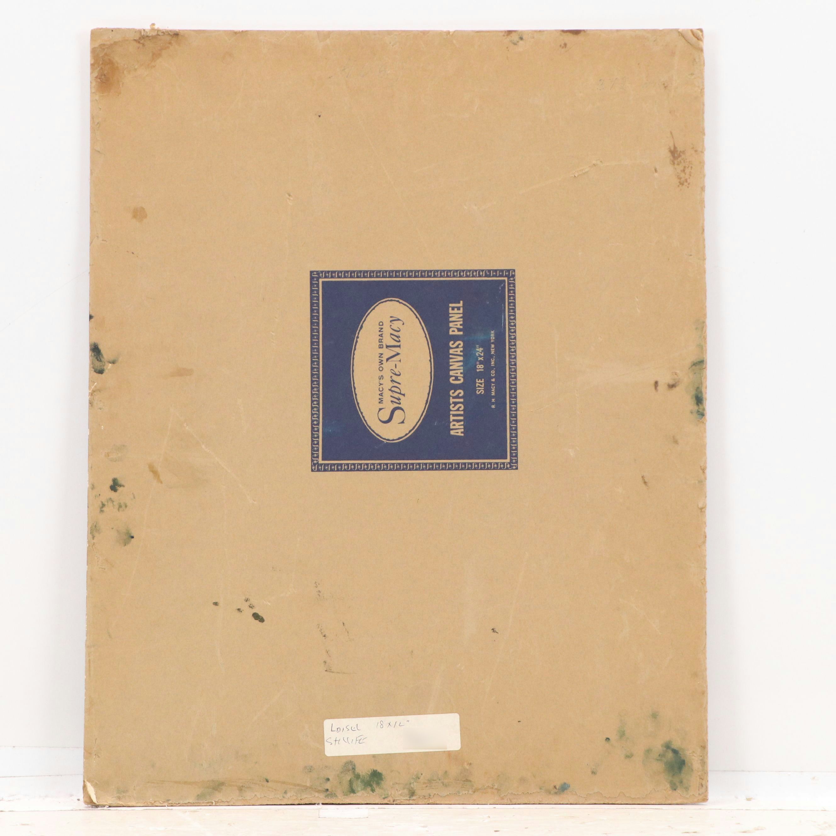 Loisel Oil Painting "Still Life," Mid to Late 20th Century