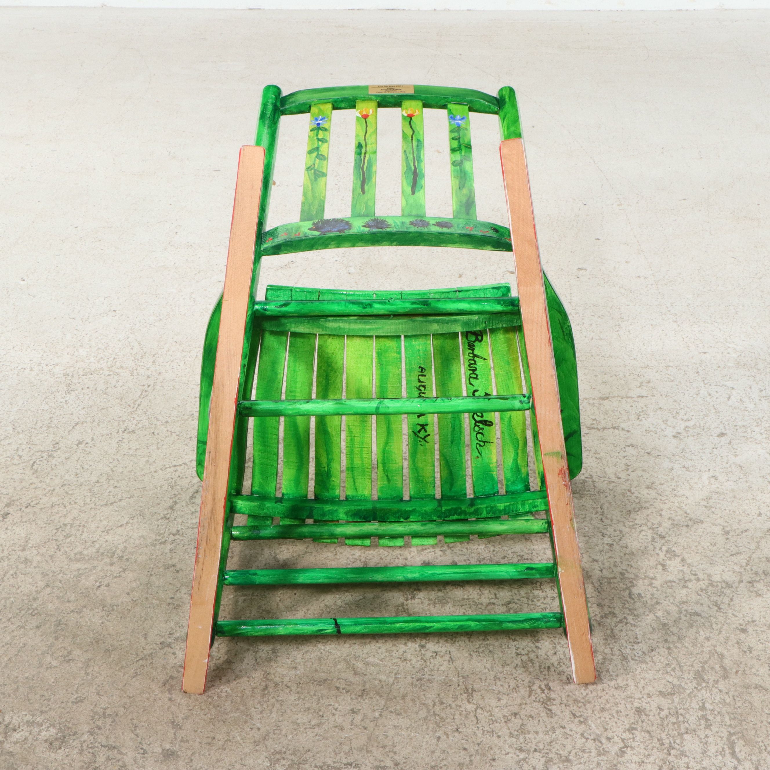 "Easy Living" Hand-Painted Folk Art Rocking Chair, 2011