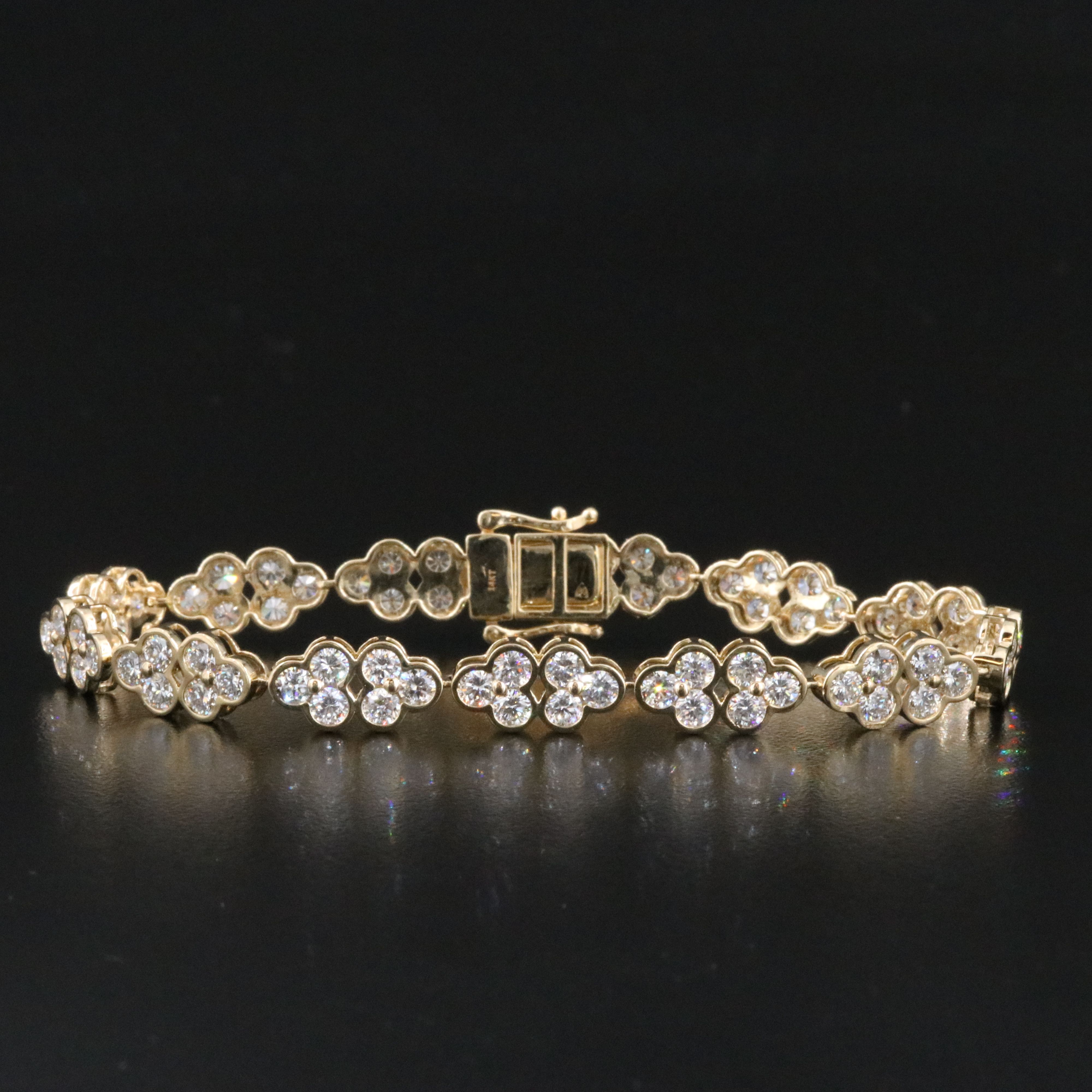 14K 7.40 CTW Lab Grown Diamond Line Bracelet