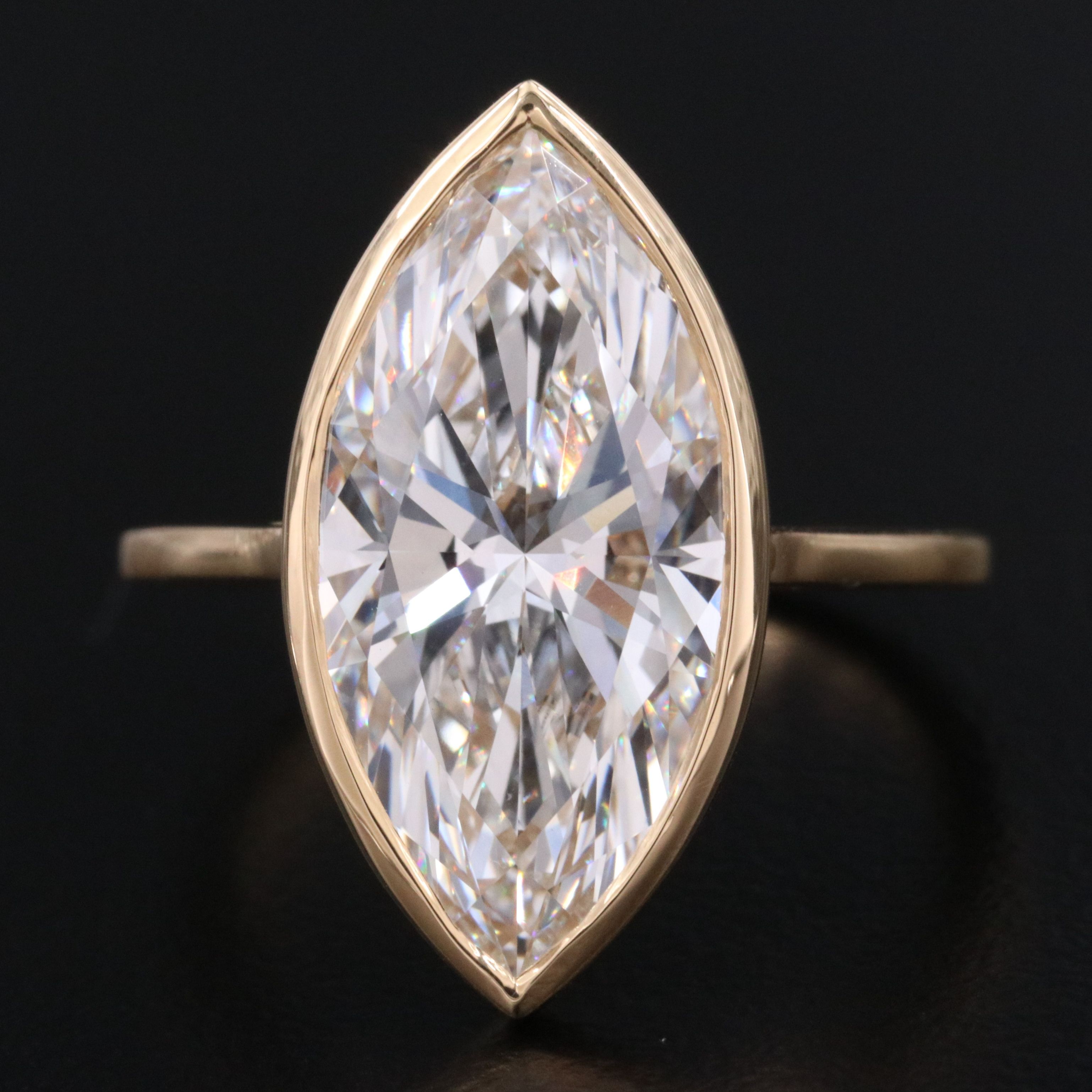 18K 6.11 CT Lab Grown Diamond Solitaire Ring with IGI Report