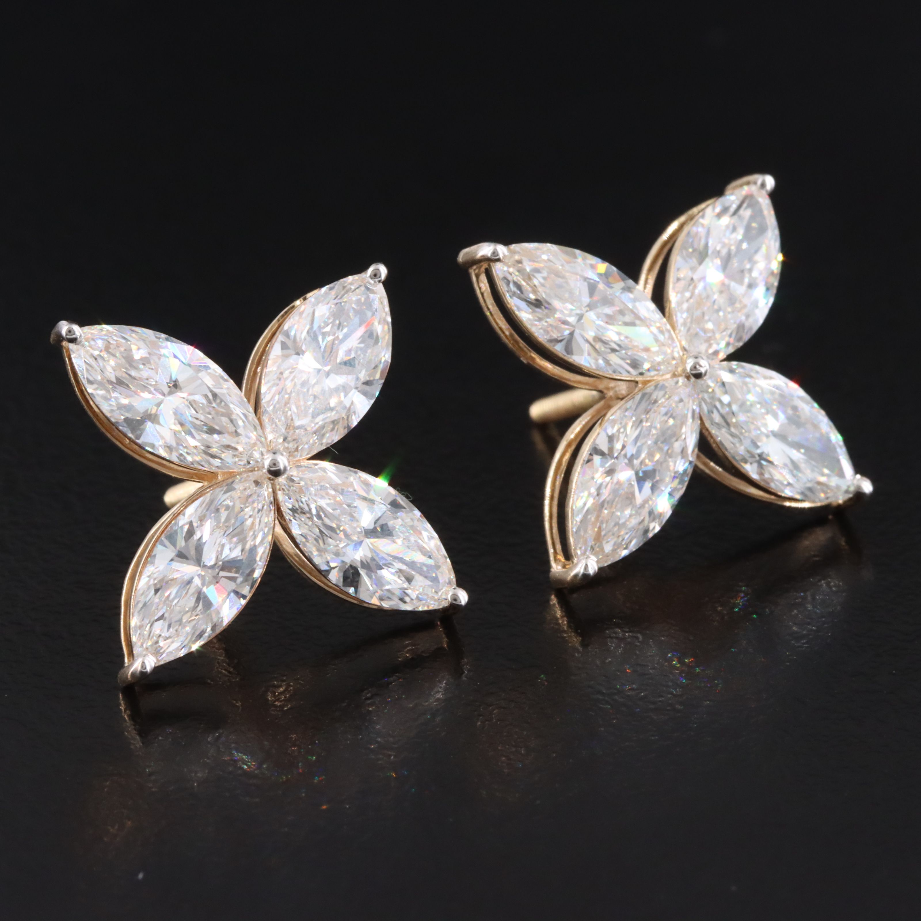 14K 6.54 CTW Lab Grown Diamond Earrings
