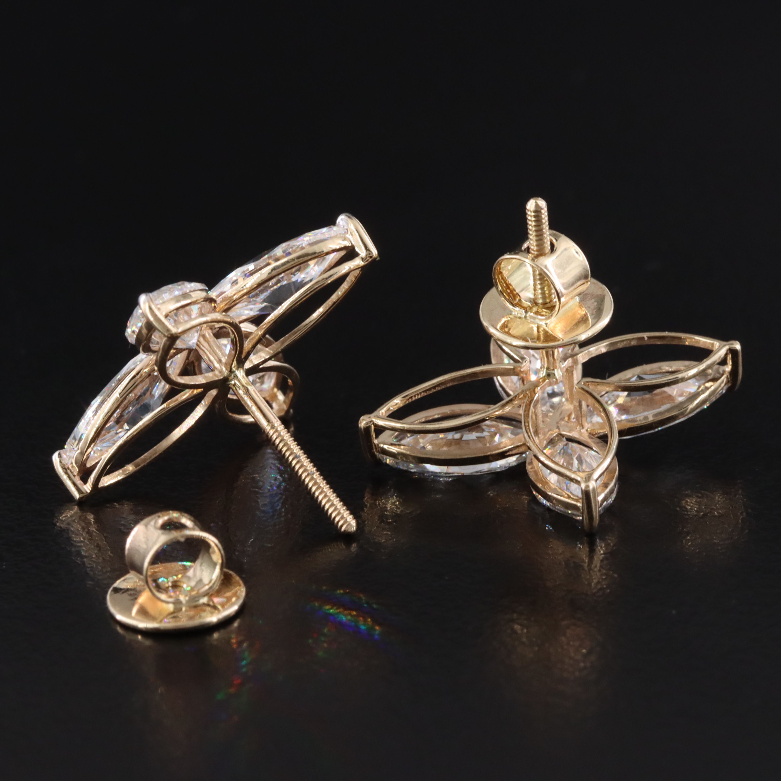 14K 6.54 CTW Lab Grown Diamond Earrings