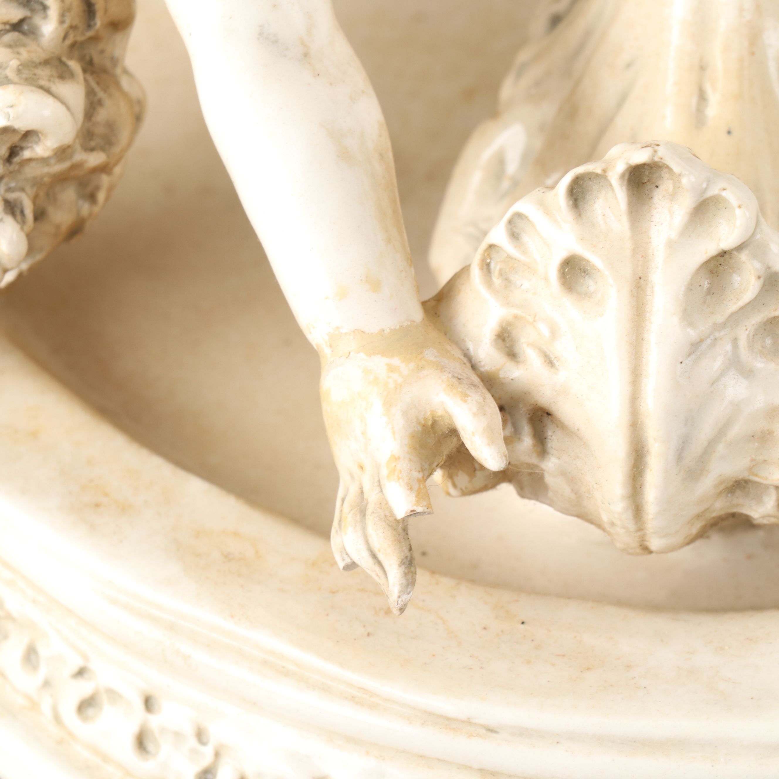 Capodimonte Porcelain Putti Wall Corbel Pair