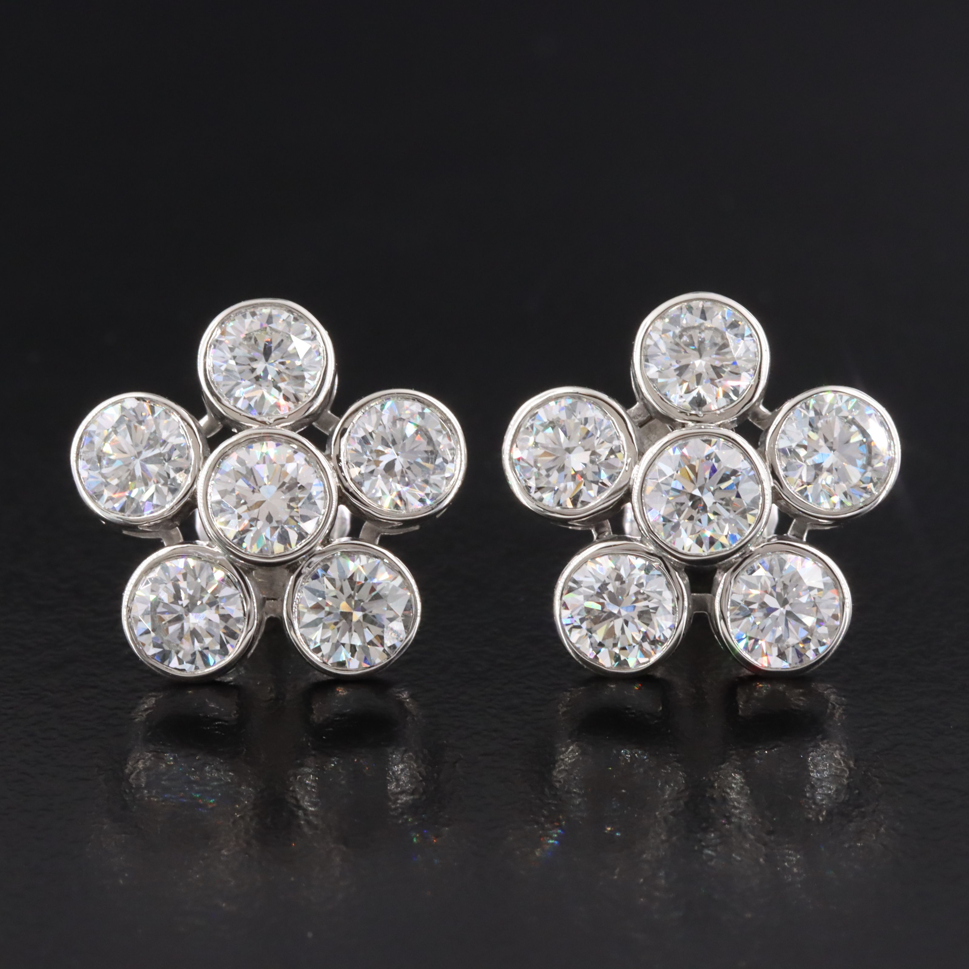 Platinum 4.42 CTW Lab Grown Diamond Earrings
