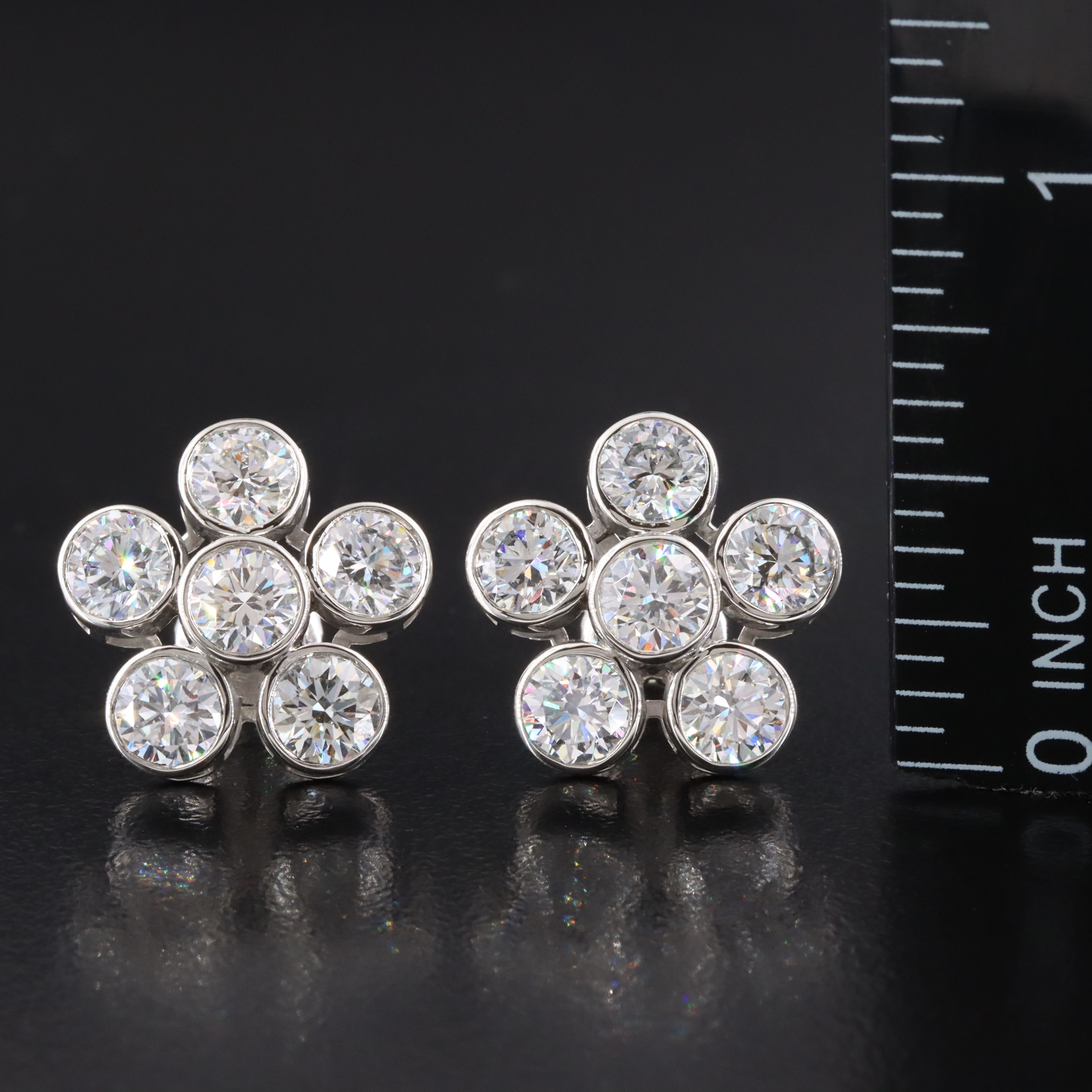 Platinum 4.42 CTW Lab Grown Diamond Earrings