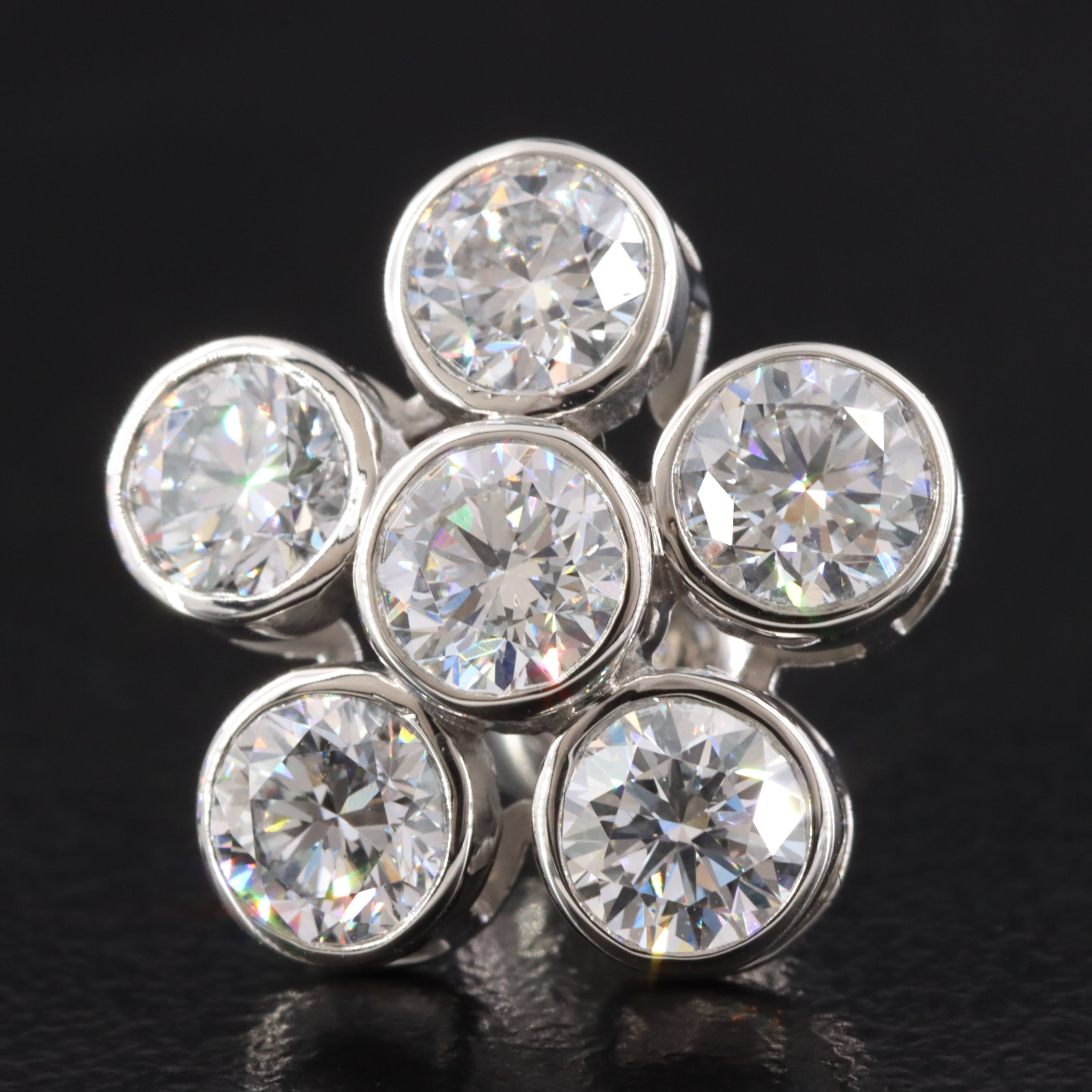 Platinum 4.42 CTW Lab Grown Diamond Earrings