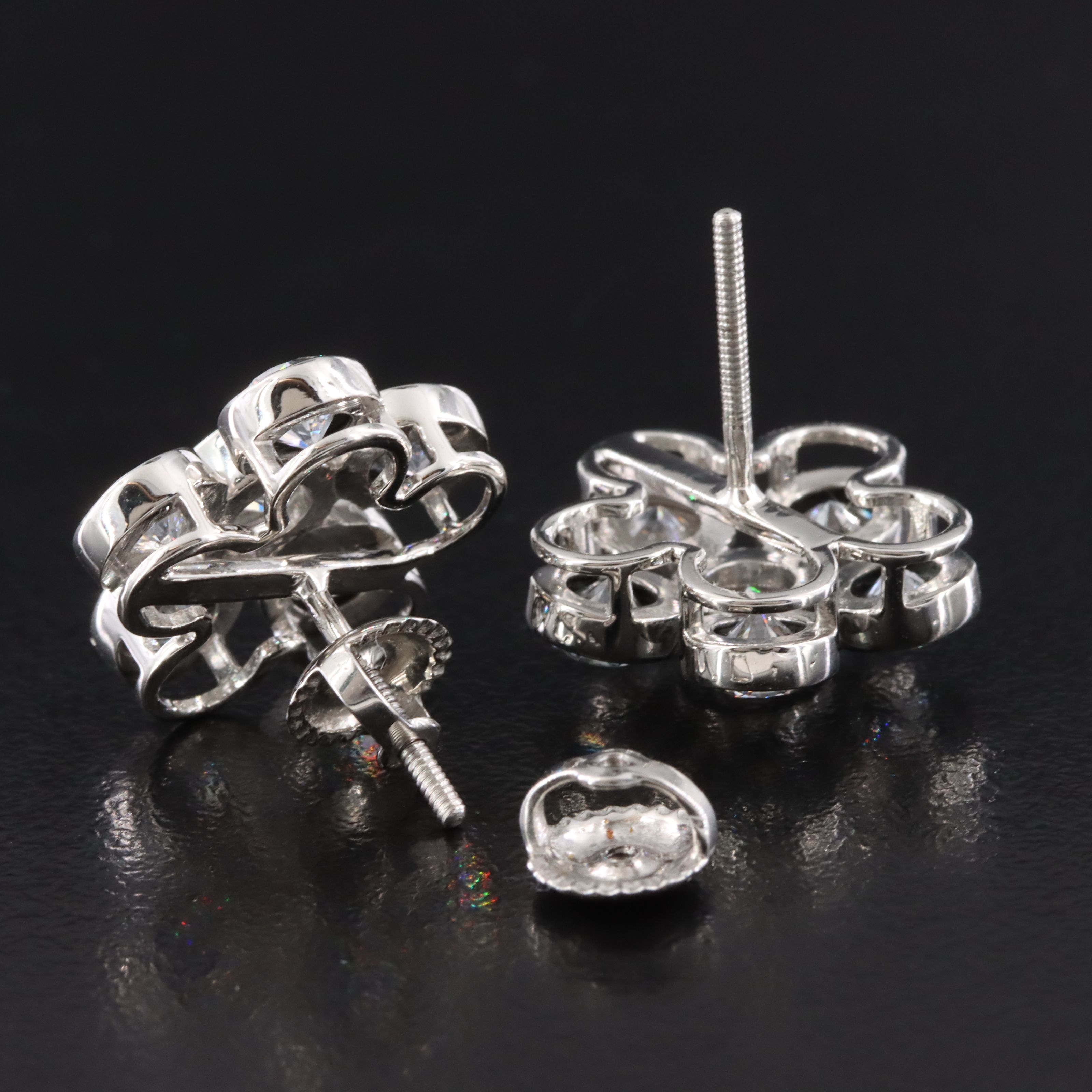 Platinum 4.42 CTW Lab Grown Diamond Earrings
