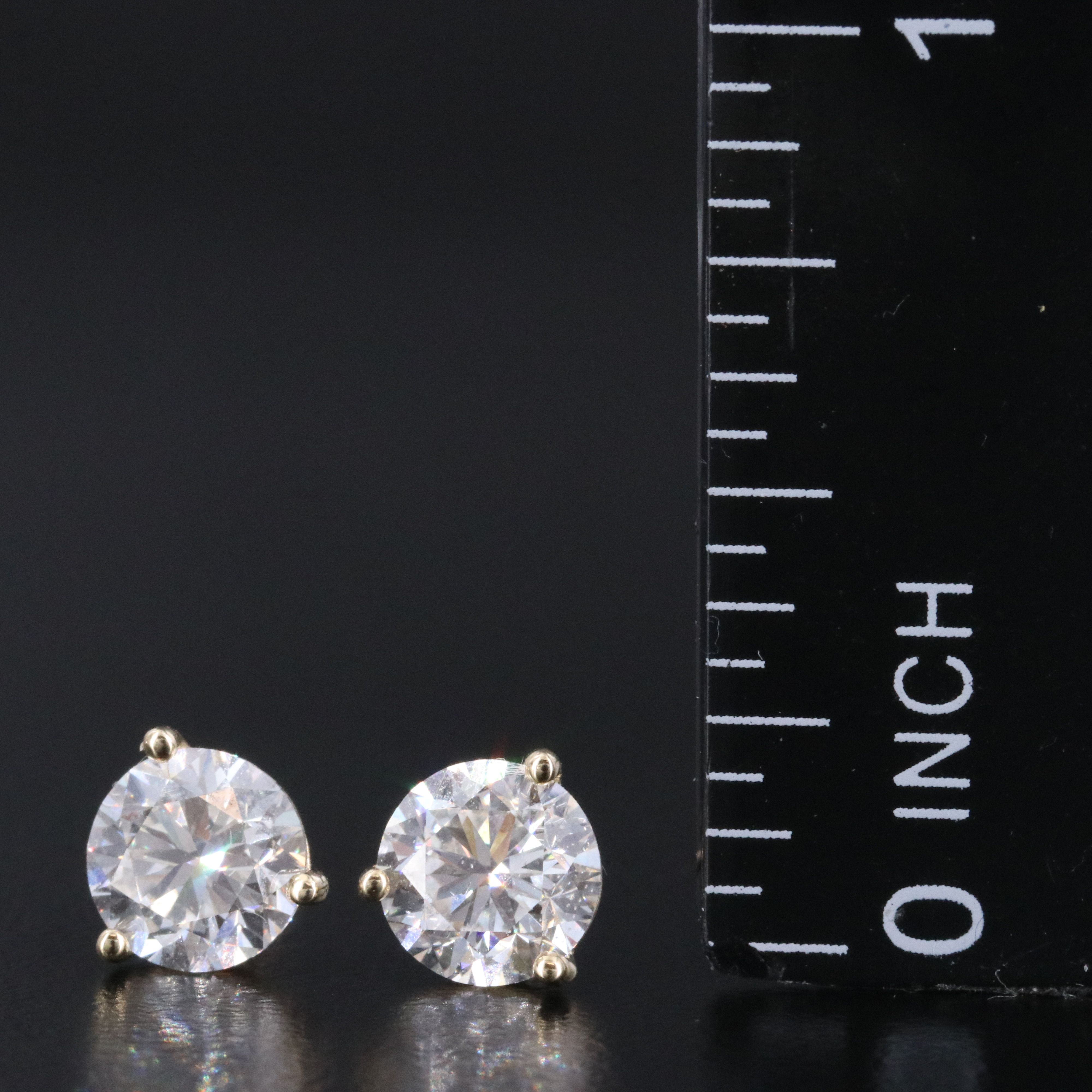 10K 2.00 CTW Lab Grown Diamond Stud Earrings