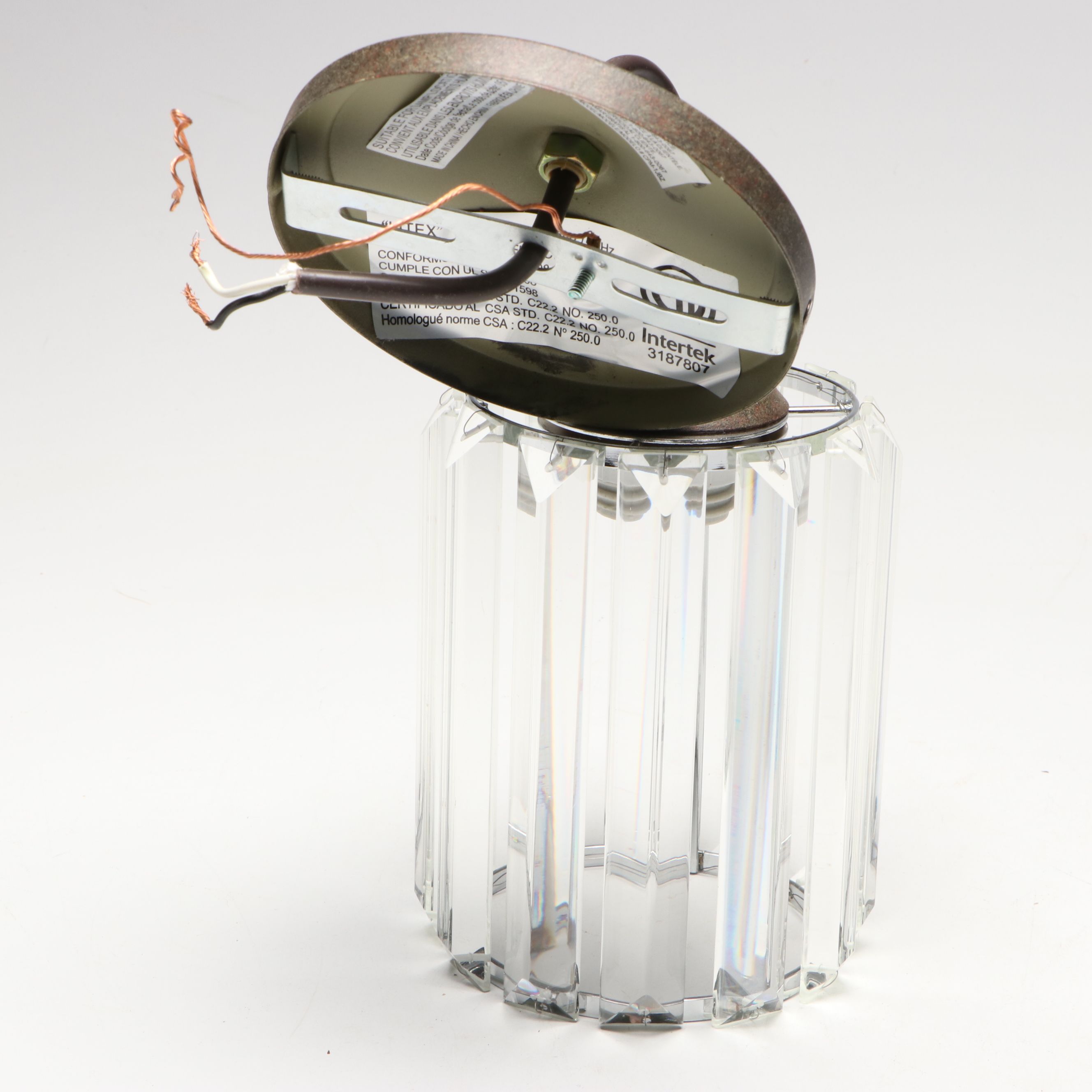 Bronze Finish Crystal Wall Sconce Pair