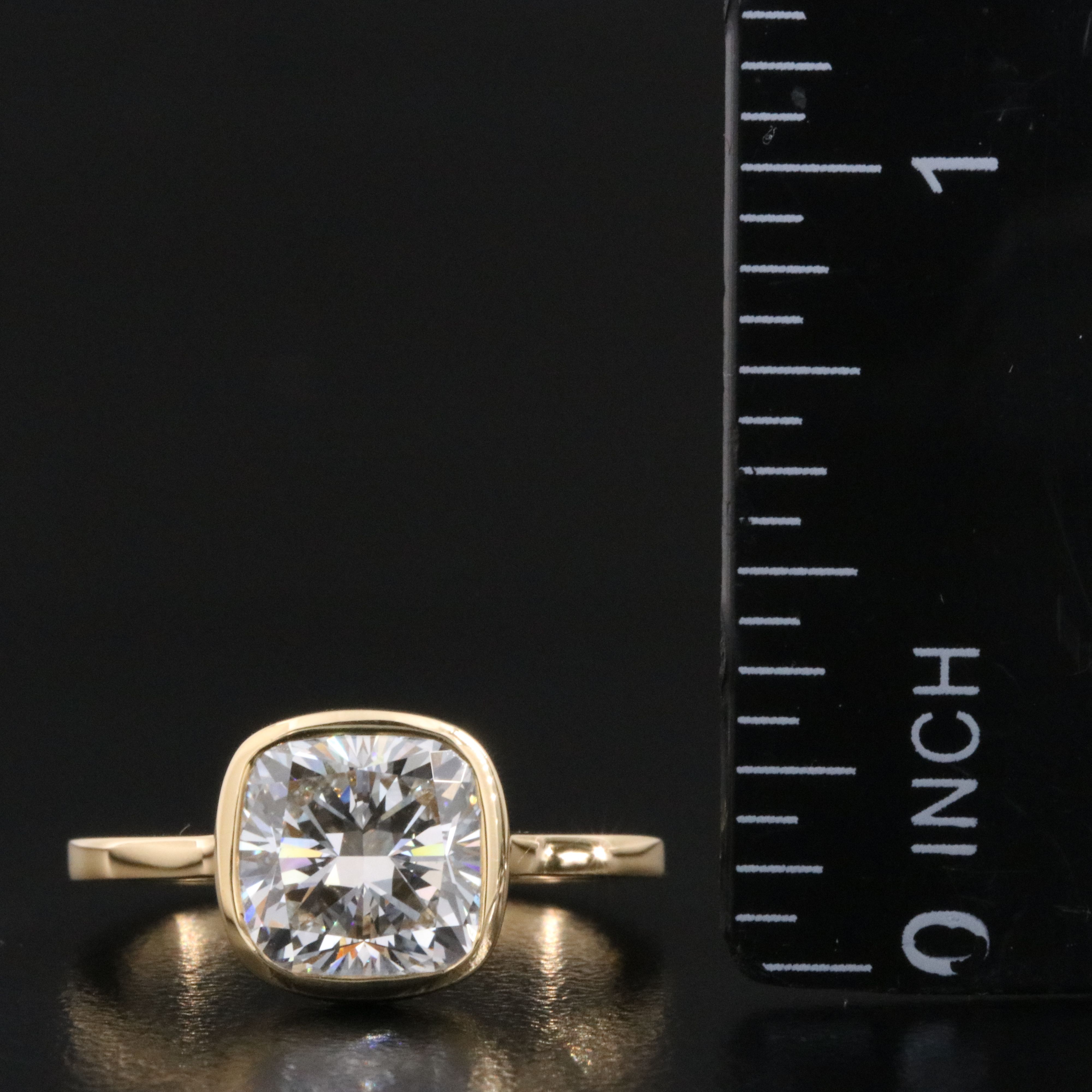 18K 2.96 CT Lab Grown Diamond Solitaire Ring with IGI Report