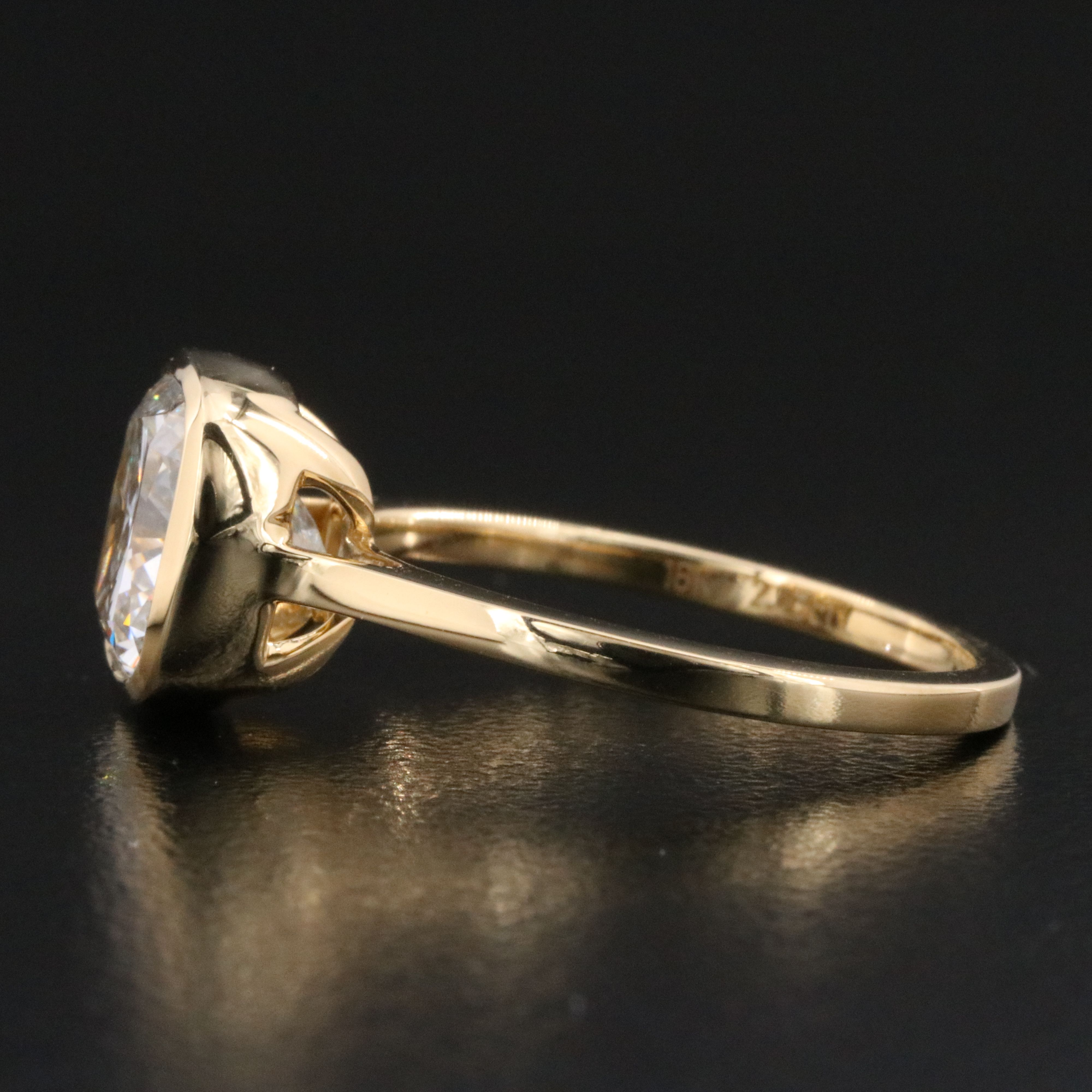 18K 2.96 CT Lab Grown Diamond Solitaire Ring with IGI Report