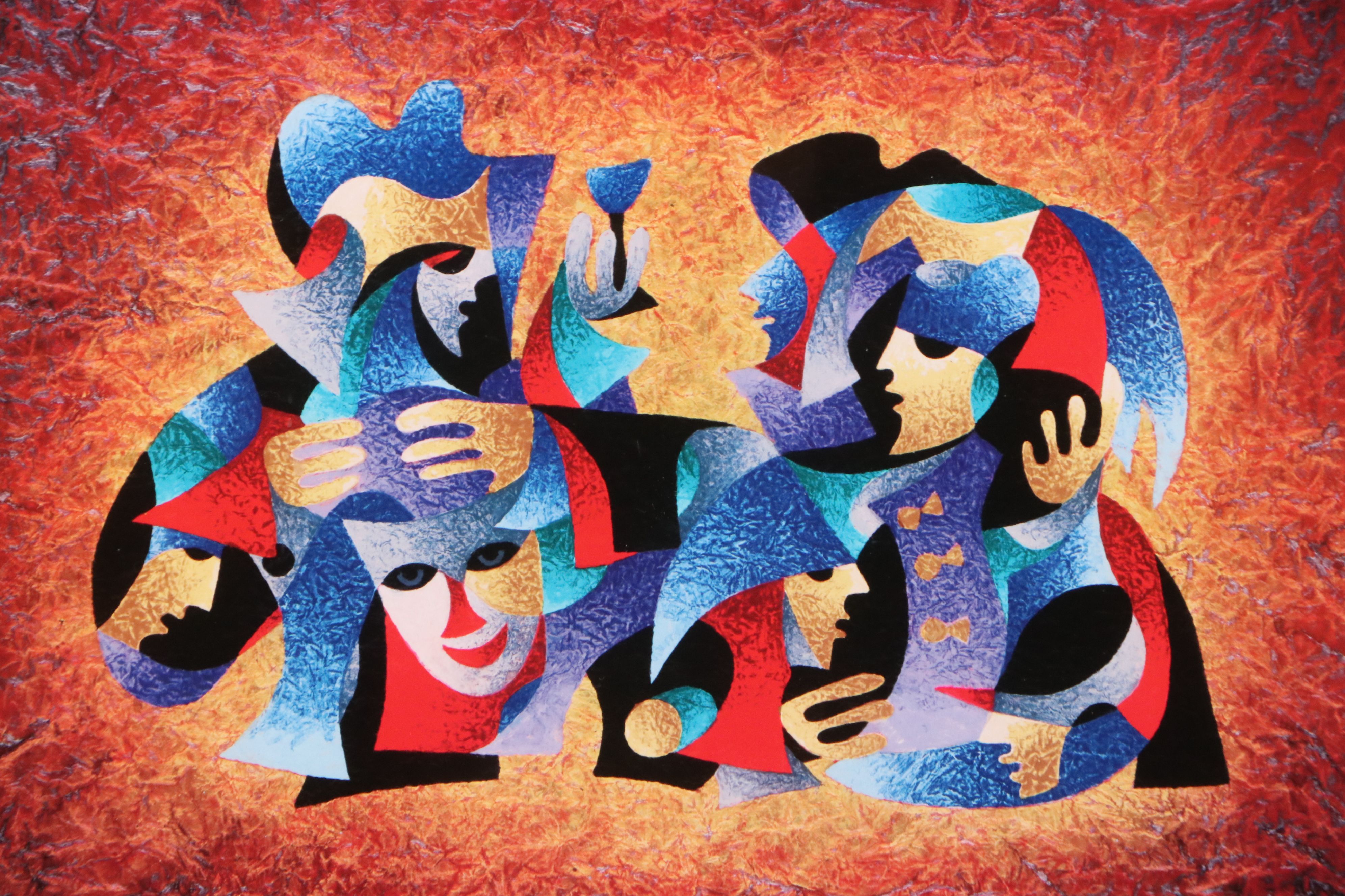 Seriolithograph After Anatole Krasnyansky "Officer Celebration #7"