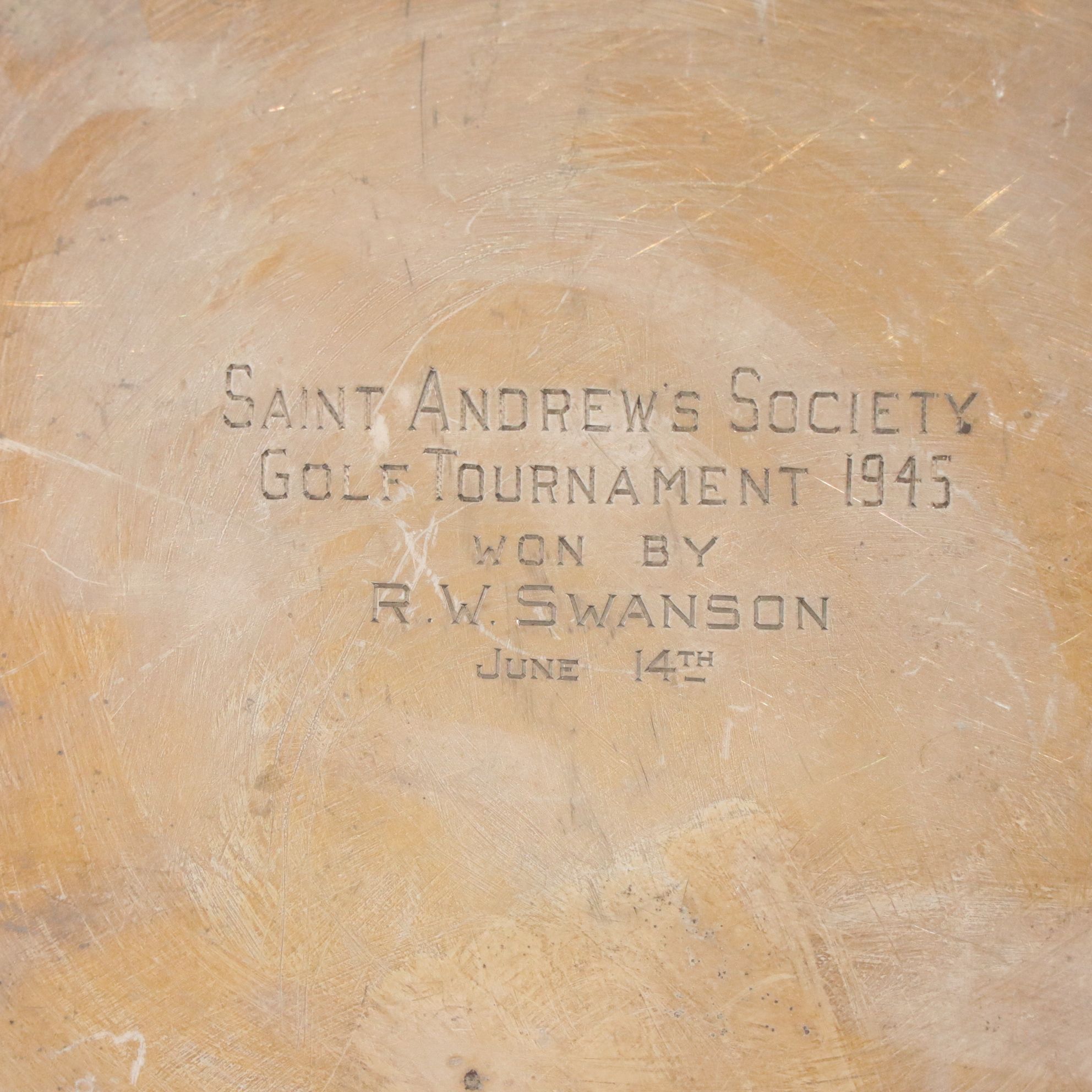 Frank M. Whiting Sterling Silver Porringer Bowl and Golf Tournament Plate