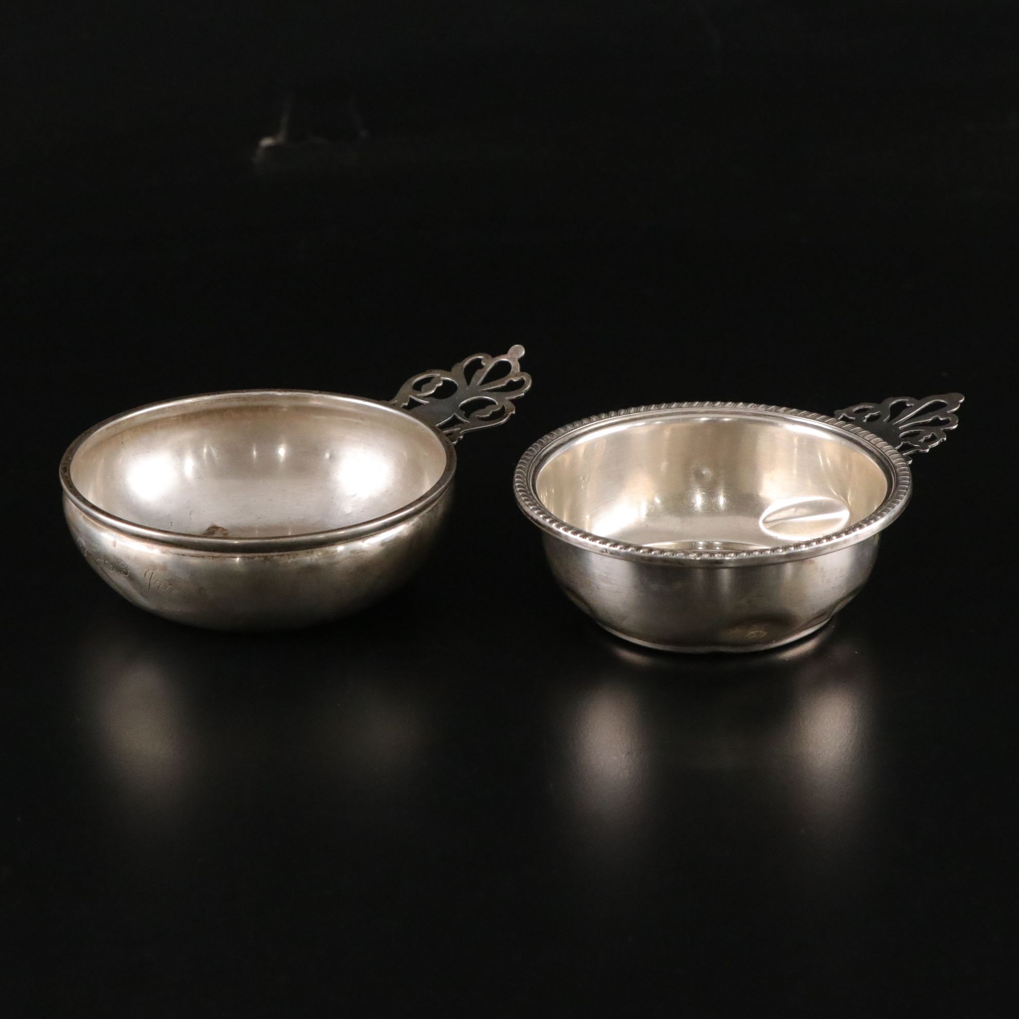 Frank M. Whiting Sterling Silver Porringer Bowl and Golf Tournament Plate