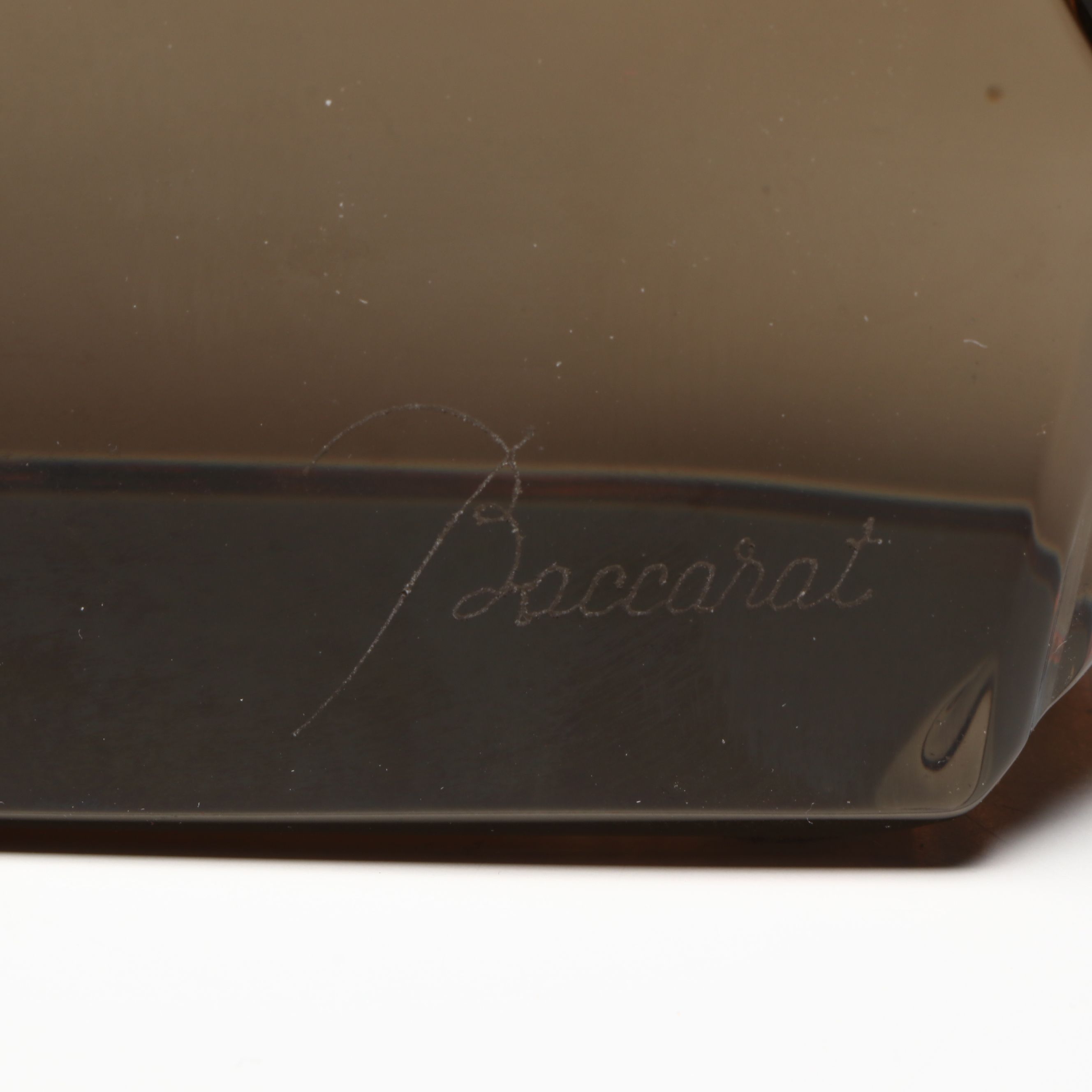 Baccarat French Smoky Crystal Sculpture