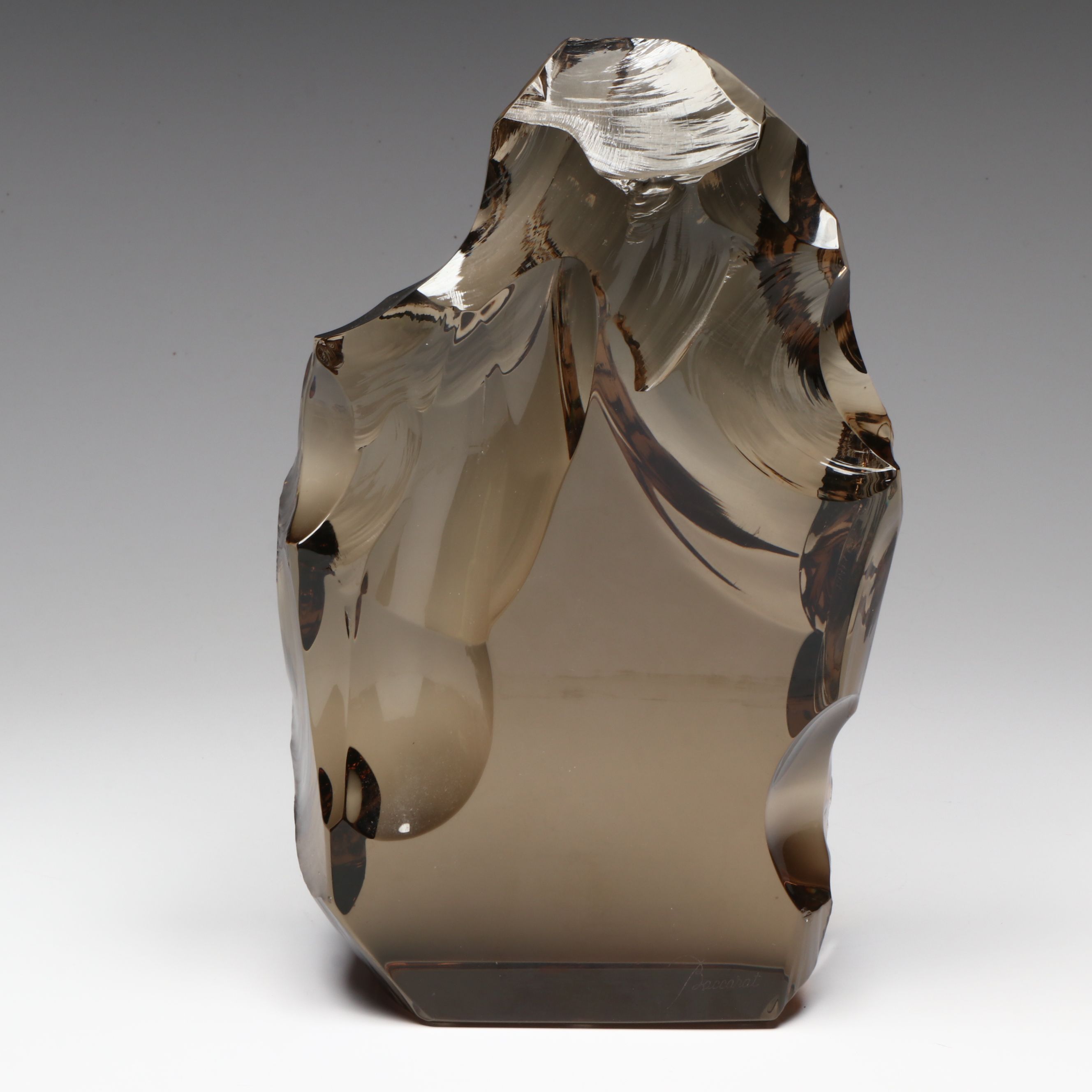 Baccarat French Smoky Crystal Sculpture