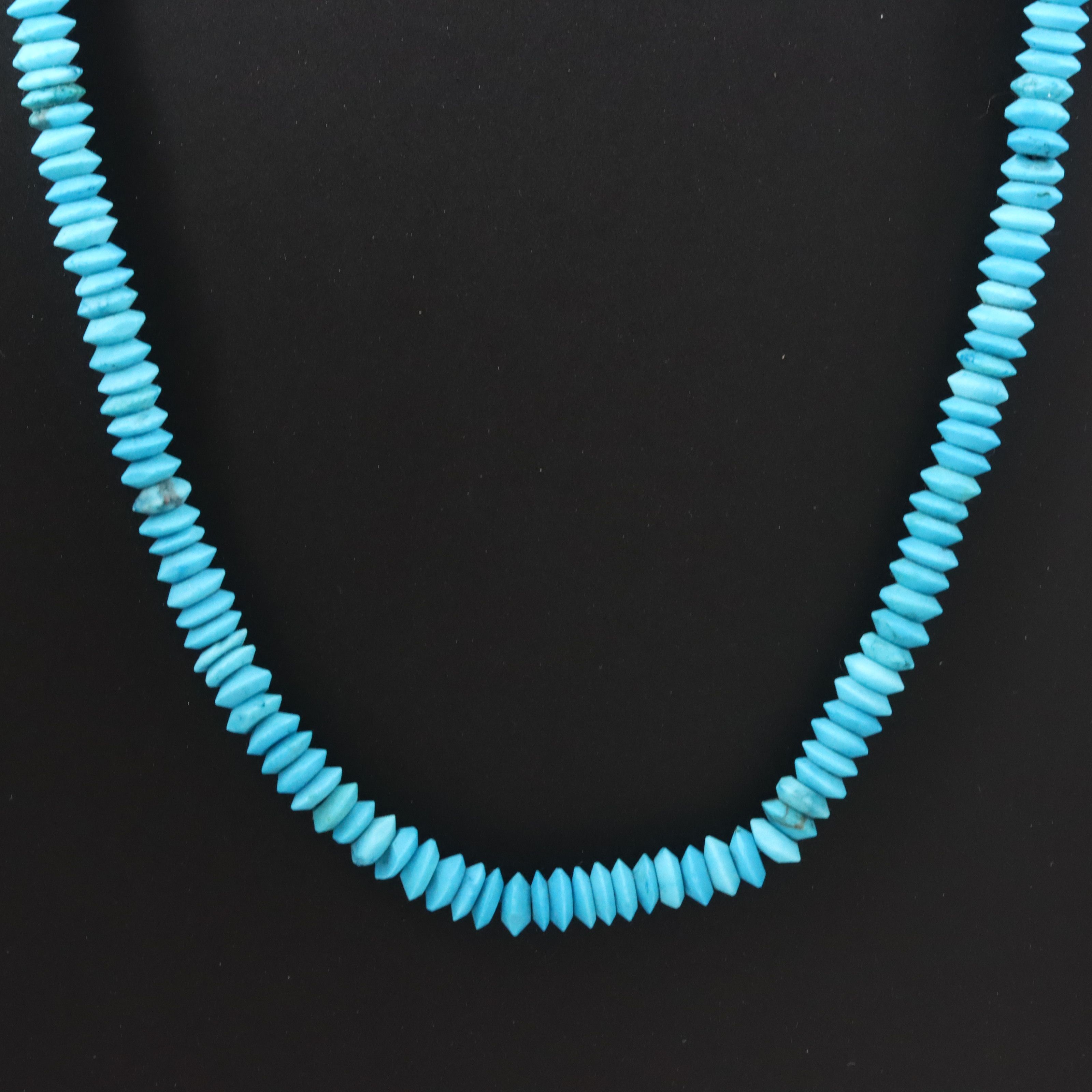 Howlite Bead Necklace with 14K Clasp