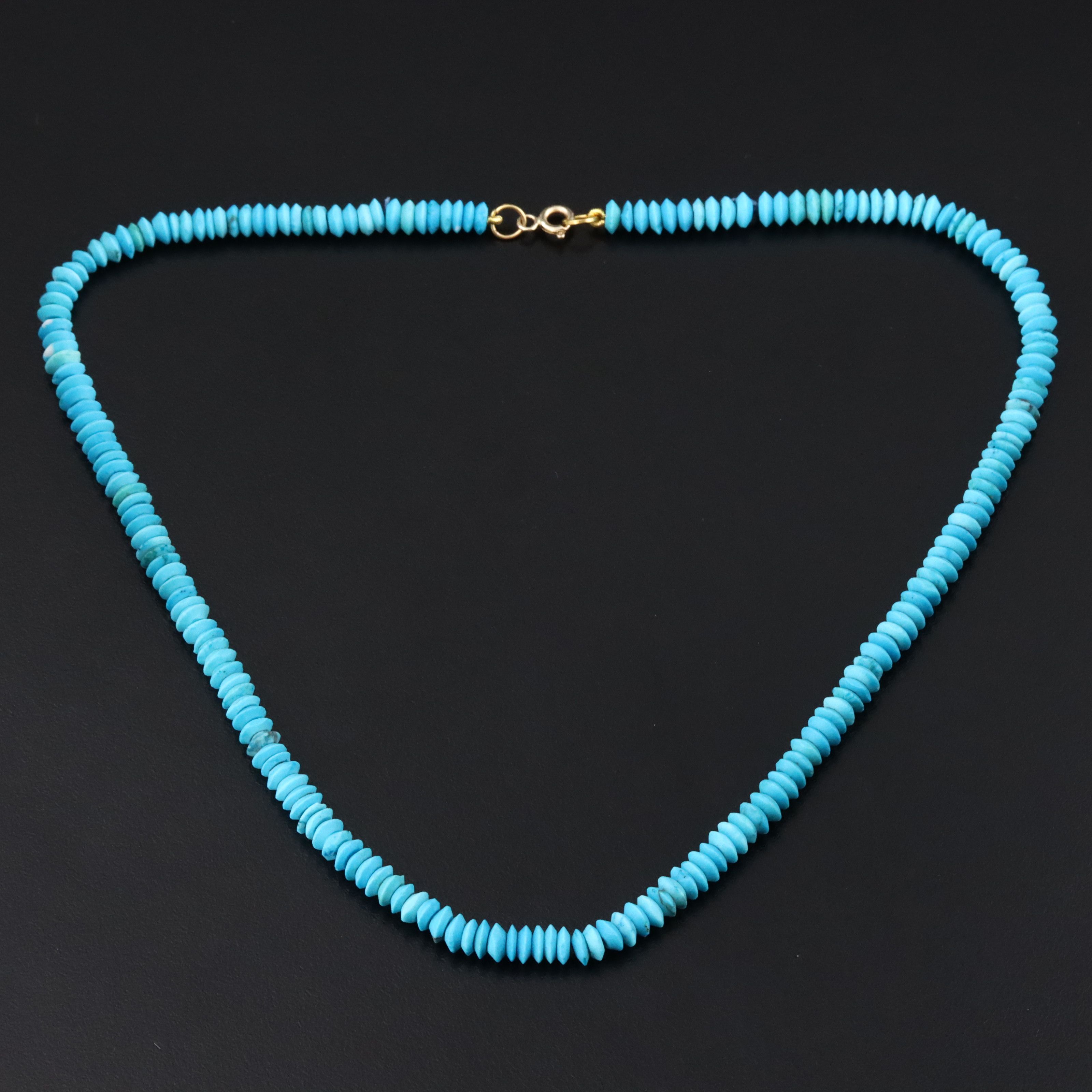Howlite Bead Necklace with 14K Clasp